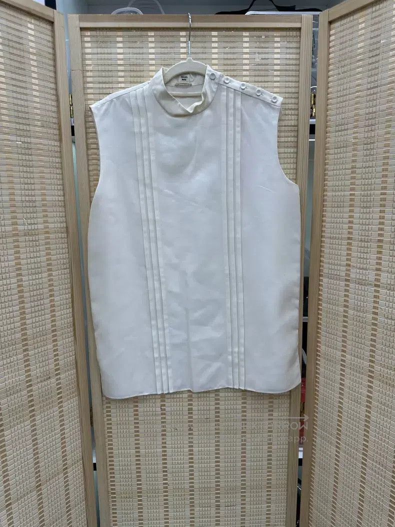 Hermes Hermes White Silk Sleeveless Top Size XS / US 0-2 / IT 36-38 - 1 Thumbnail