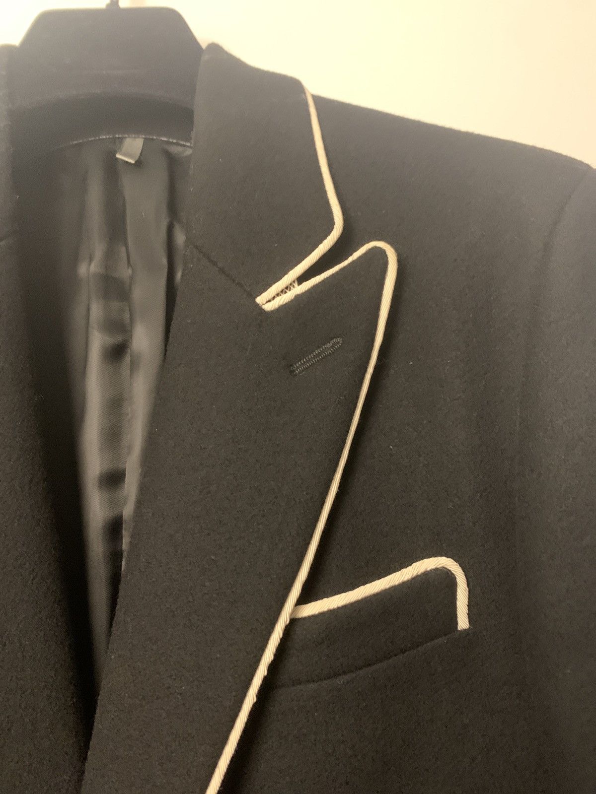Dior Black jacket with piping Size 48S - 3 Thumbnail