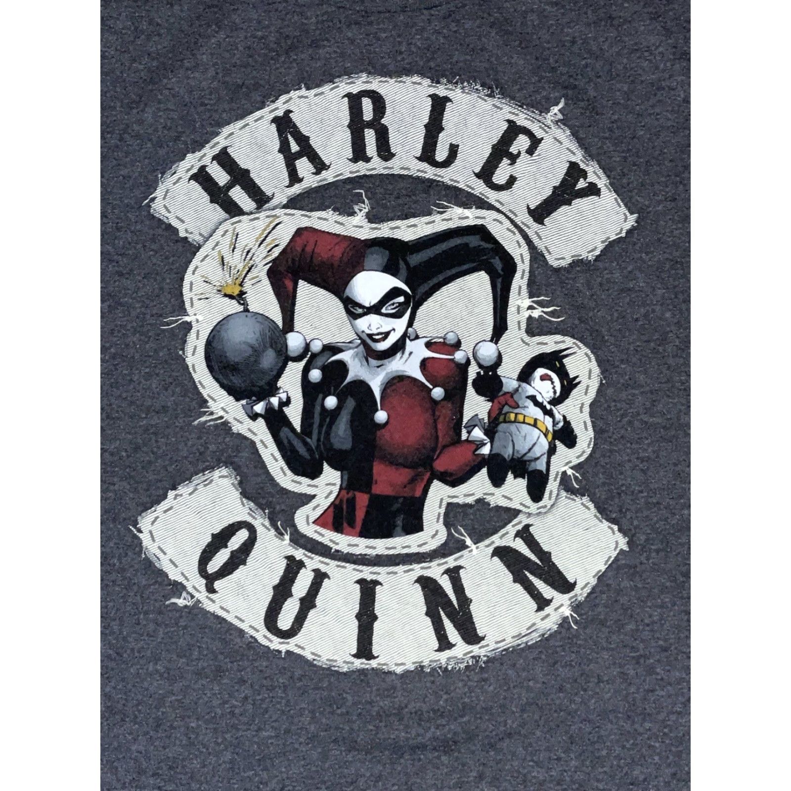 DC Comics VINTAGE DC Comics Harley Quinn T Shirt Grey Large Mens L Size US L / EU 52-54 / 3 - 2 Thumbnail