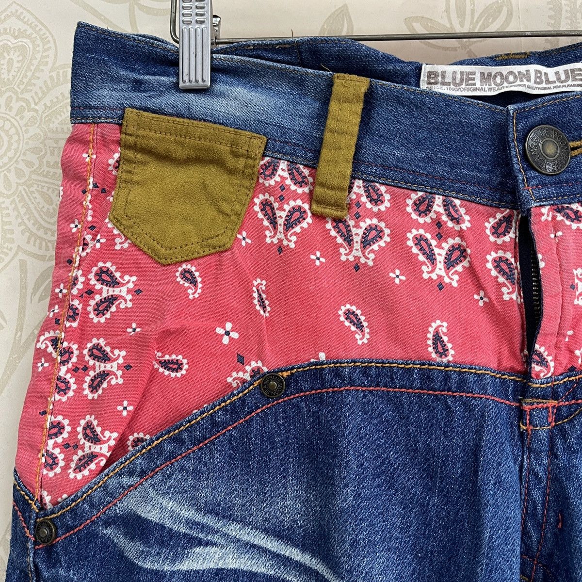 If Six Was Nine × Japan Blue × Japanese Brand Vintage 90s Blue Moon Blue Kapital Patches Jeans Size US 29 - 3 Thumbnail