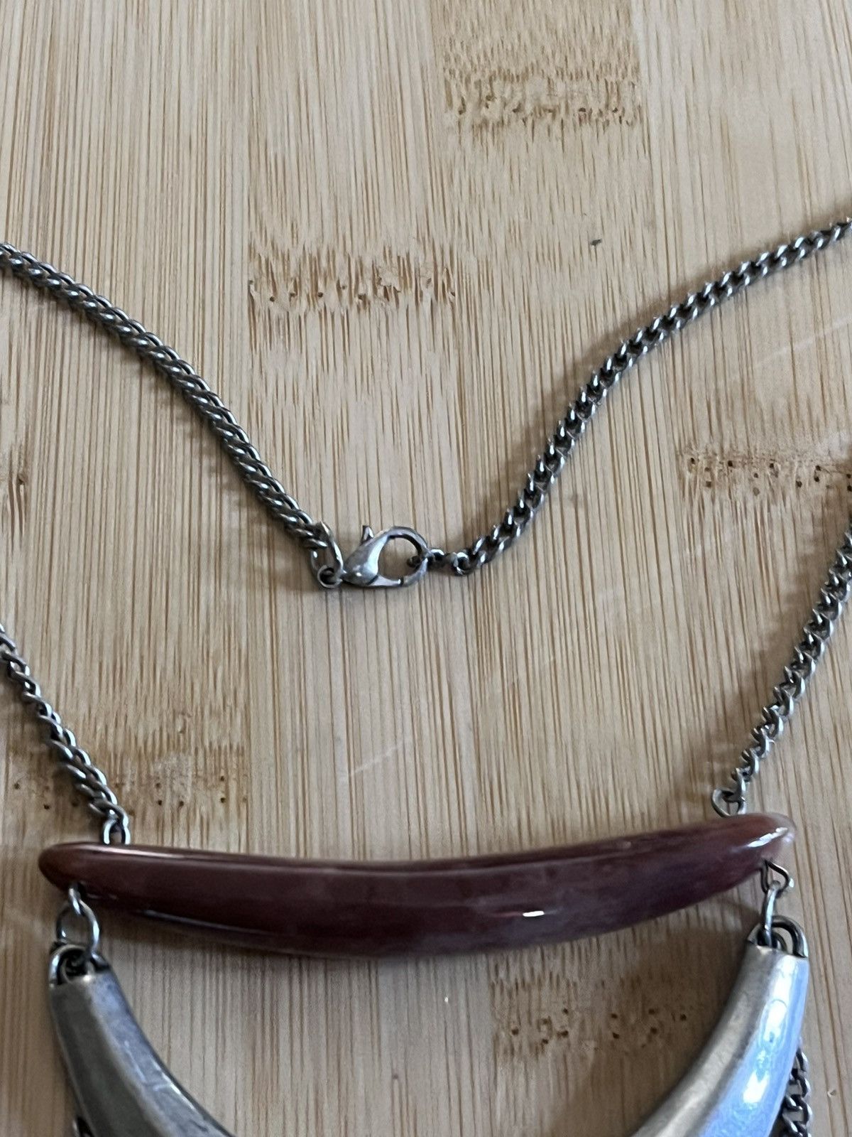 Other Vintage Y2K Silver Tone Layered Bar Bib Statement Necklace Size ONE SIZE - 3 Thumbnail
