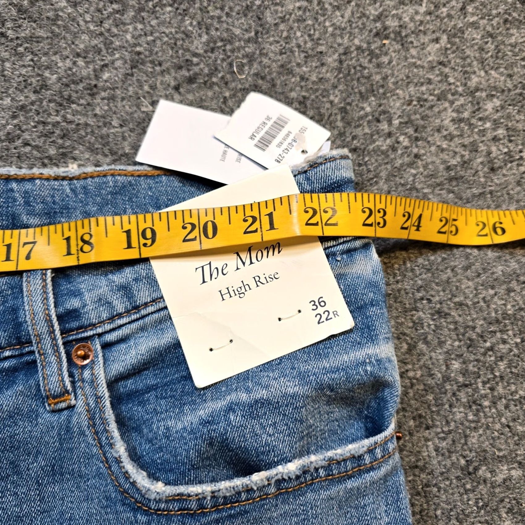 Abercrombie & Fitch Abercrombie & Fitch Jeans Womens 22 Blue Mom High Rise Tapered 90s Denim Capsule Size 40" / US 18 - 6 Thumbnail