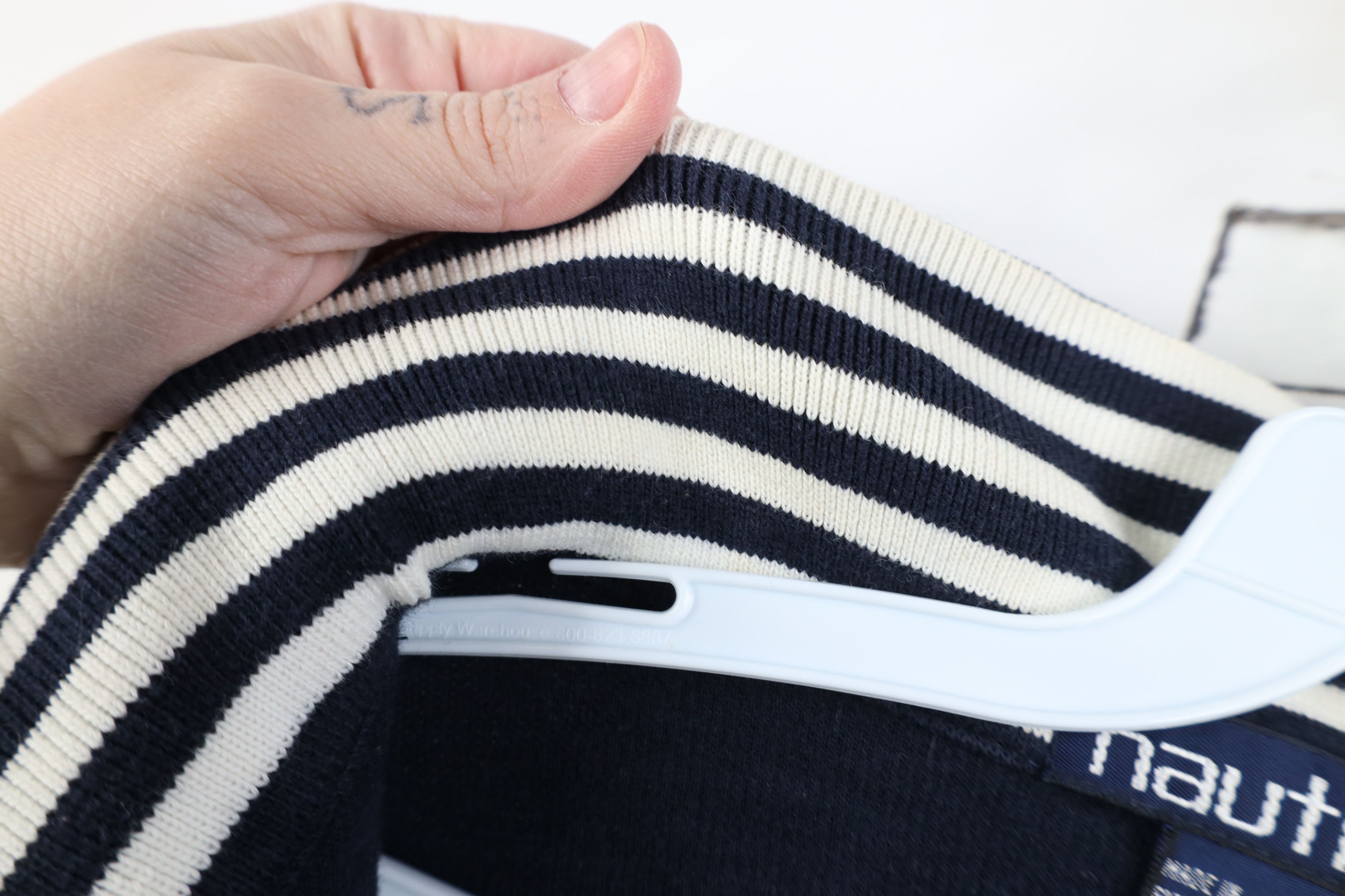 Nautica Vintage 90s Nautica Ribbed Knit 1/4 Half Zip Sweater Blue Size US M / EU 48-50 / 2 - 7 Thumbnail
