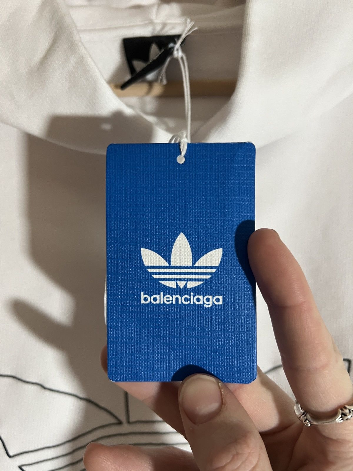 Adidas × Balenciaga Balenciaga x Adidas White Embroidered Trefoil Graphic Hoodie Size US XL / EU 56 / 4 - 5 Thumbnail