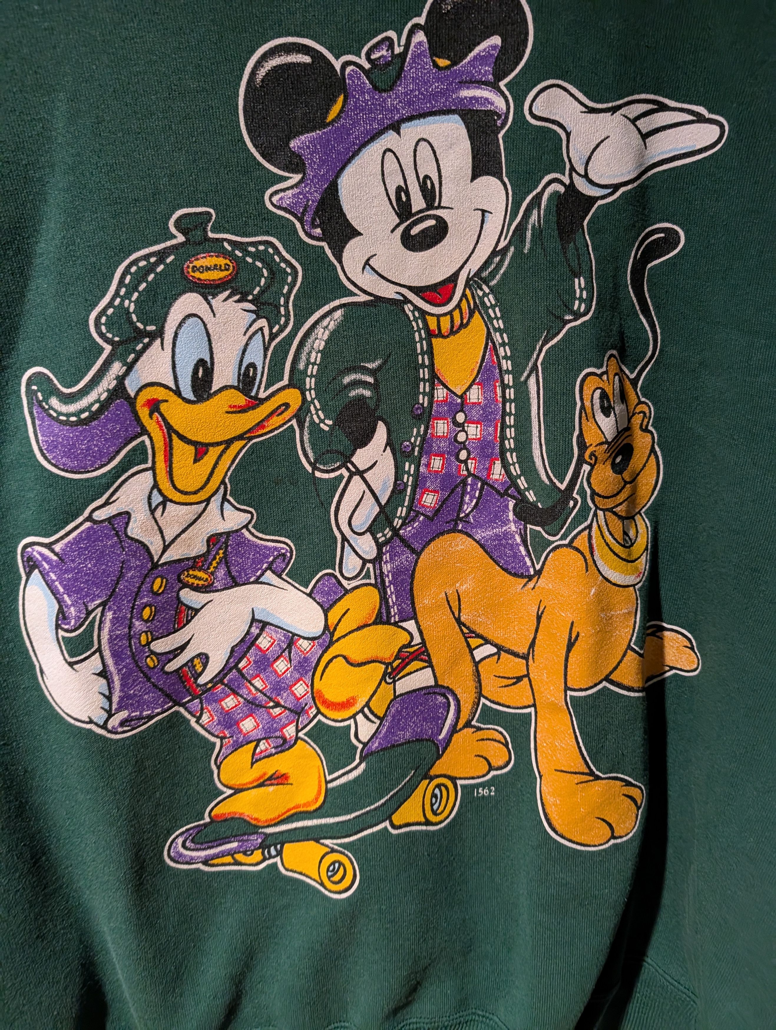 Disney Vintage 90s Mickey Mouse and Friends Donald Pluto Sweatshirt Size XL / US 12-14 / IT 48-50 - 2 Thumbnail