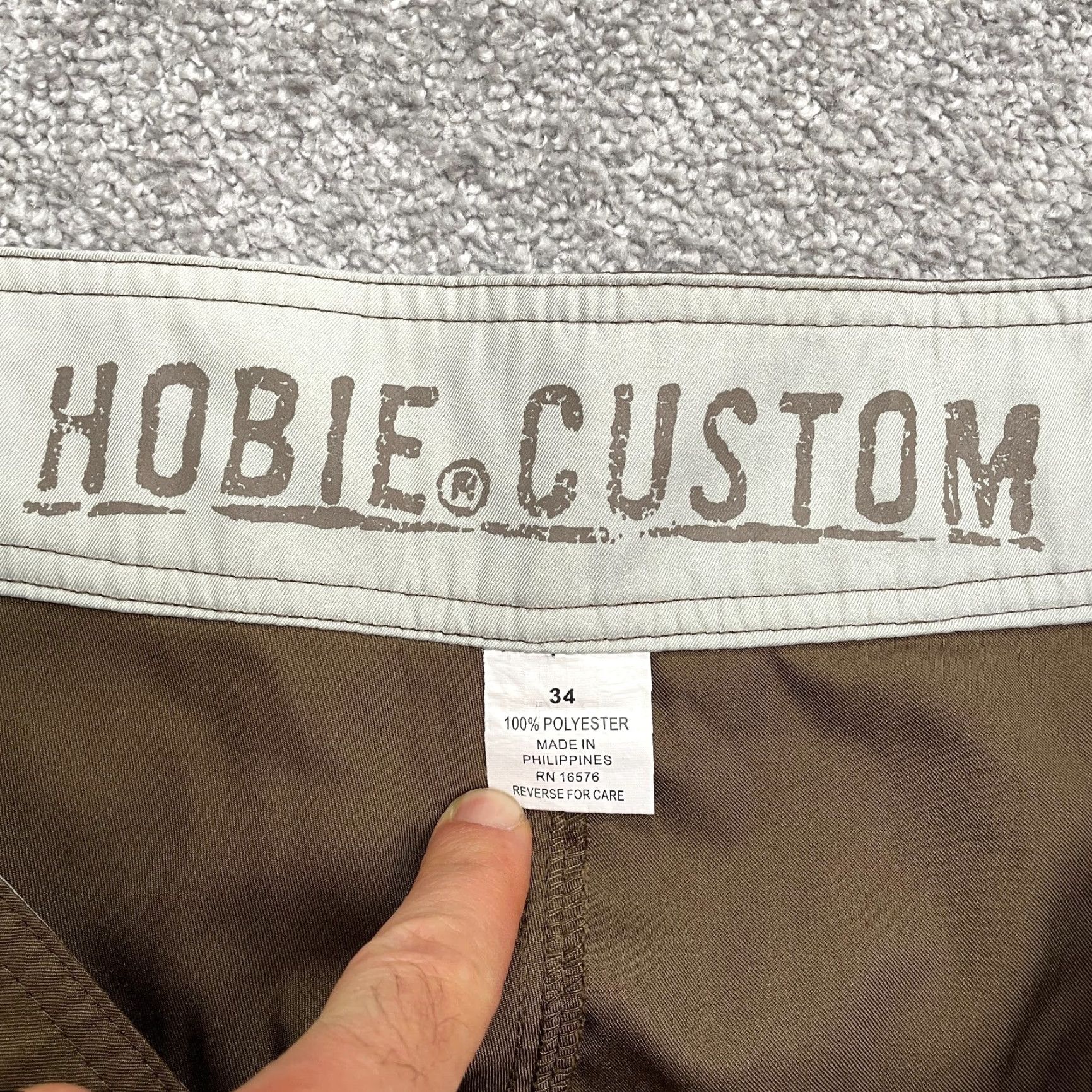 Vintage Hobie Board Shorts Swim Trunks Mens 34 Brown Cargo Pockets Drawstring Custom Size US 34 / EU 50 - 7 Thumbnail