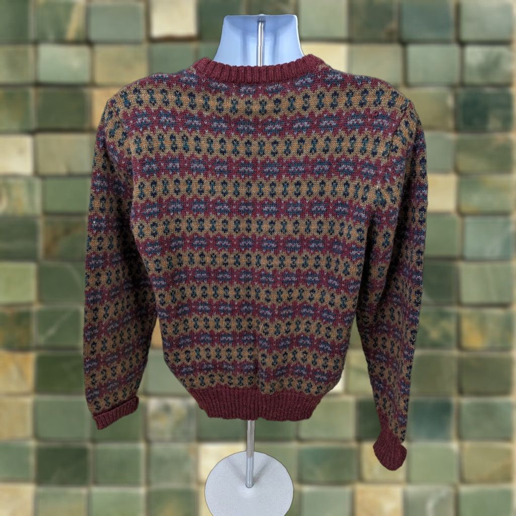 Vintage VINTAGE 90s Mens Fair Isle Acrylic Ski Sweater Large Beige/Red S12 Size US L / EU 52-54 / 3 - 1 Thumbnail