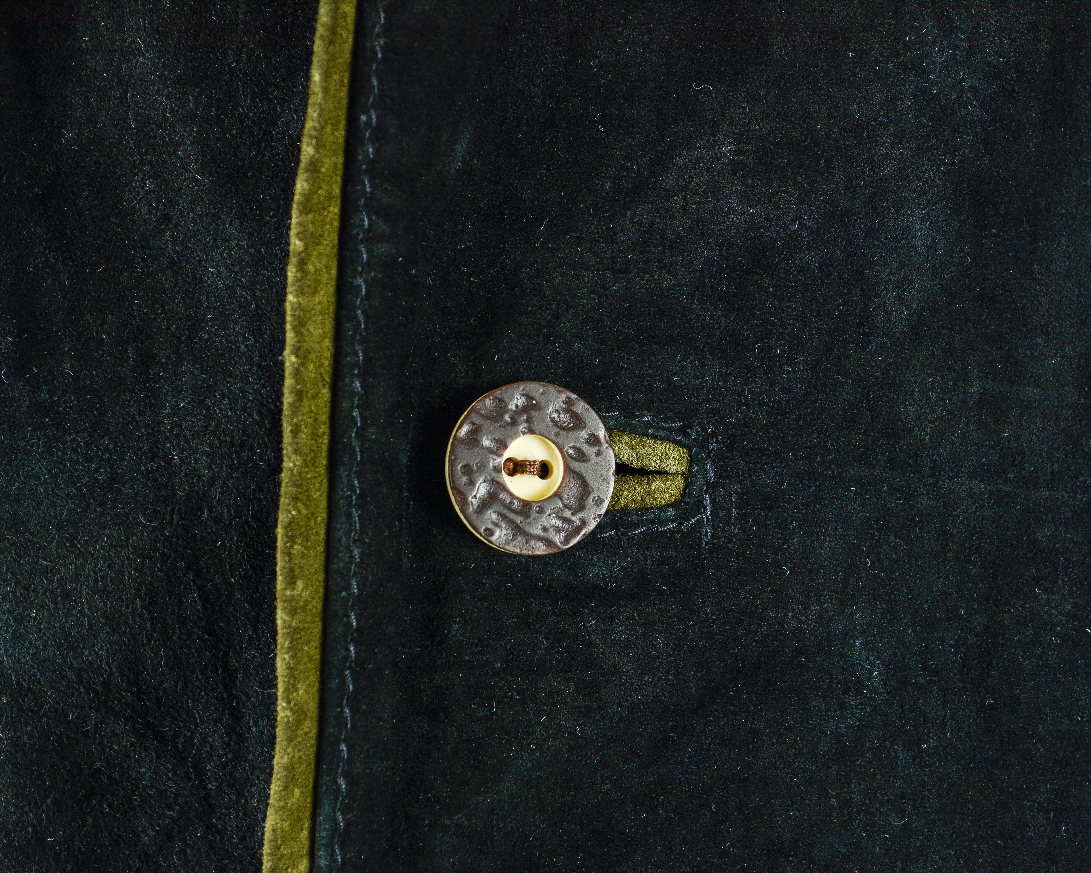 Cowboy Equipment Blazer UK 42 US Suede Leather Jacket Trachten L Coat Jager Size 42R - 4 Thumbnail