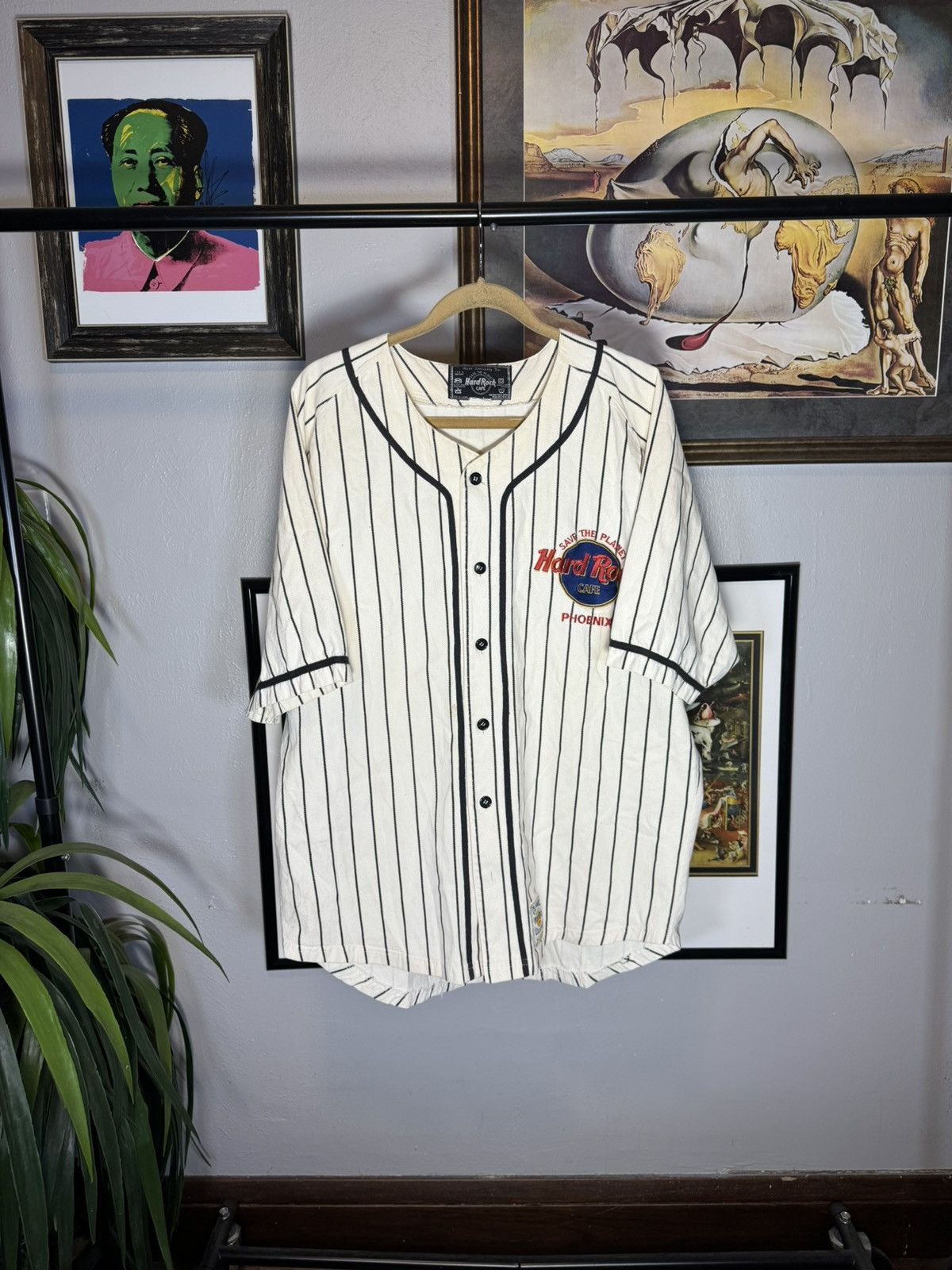 Hard Rock Cafe × Vintage Vintage Hard Rock Cafe Save the Planet Baseball Jersey Size US XL / EU 56 / 4 - 1 Thumbnail
