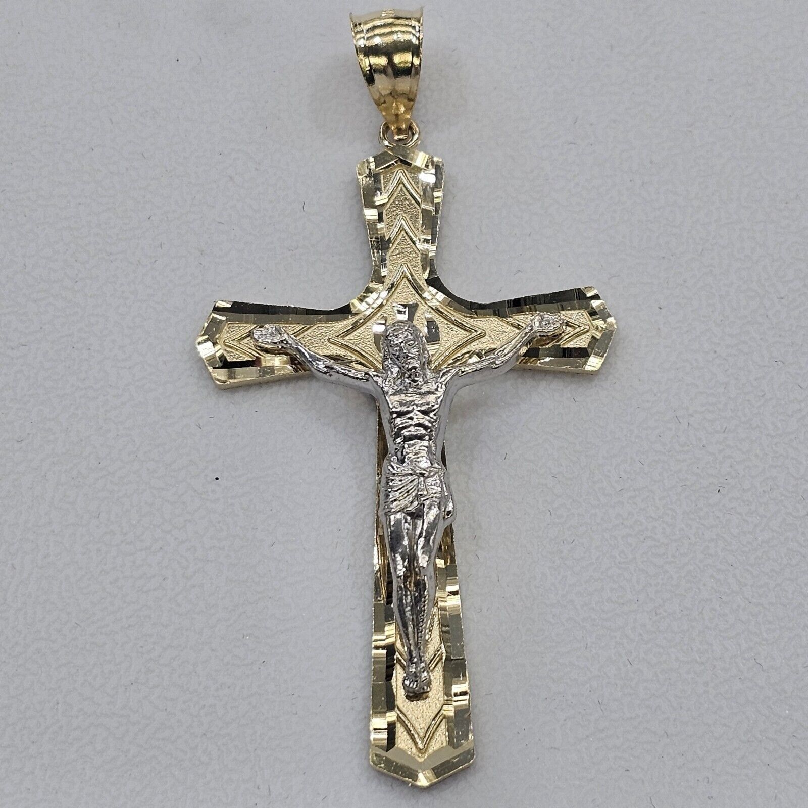 Other Big Two tone 14k Gold Jesus Crucifix Cross Pendant Size ONE SIZE - 15 Thumbnail