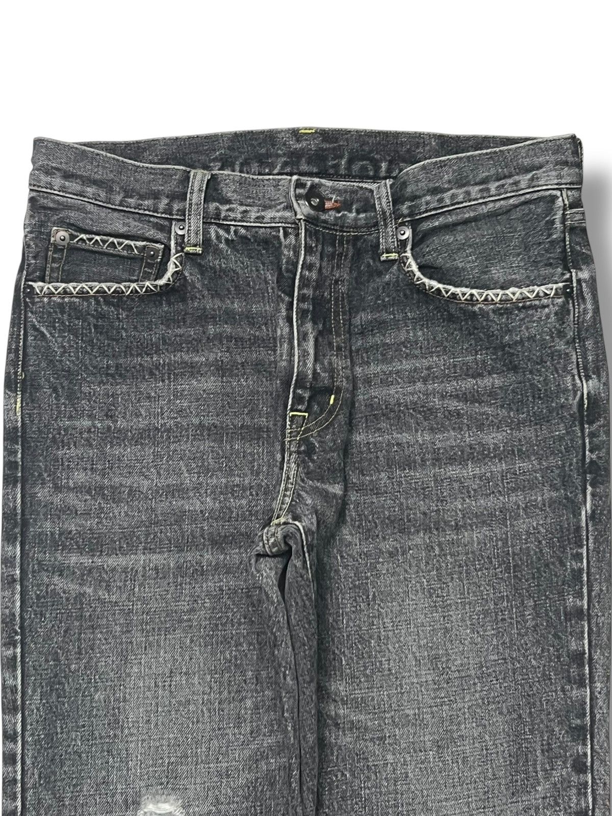 Uniqlo Bootcut Vintage Uniqlo Japan - Black Stone Wash, Distressed Size US 30 / EU 46 - 4 Thumbnail