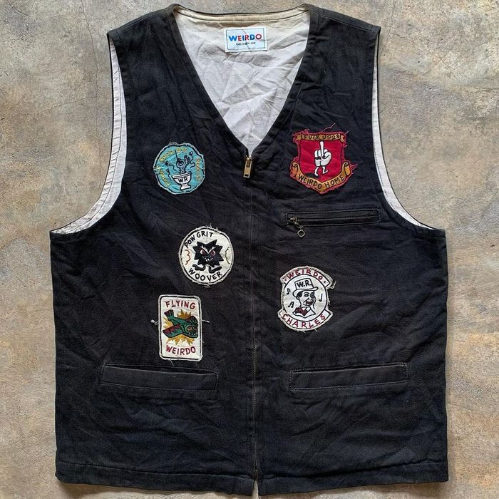 Vintage SS07 WEIRDO 'FUCK U?' CANVAS VEST | Grailed