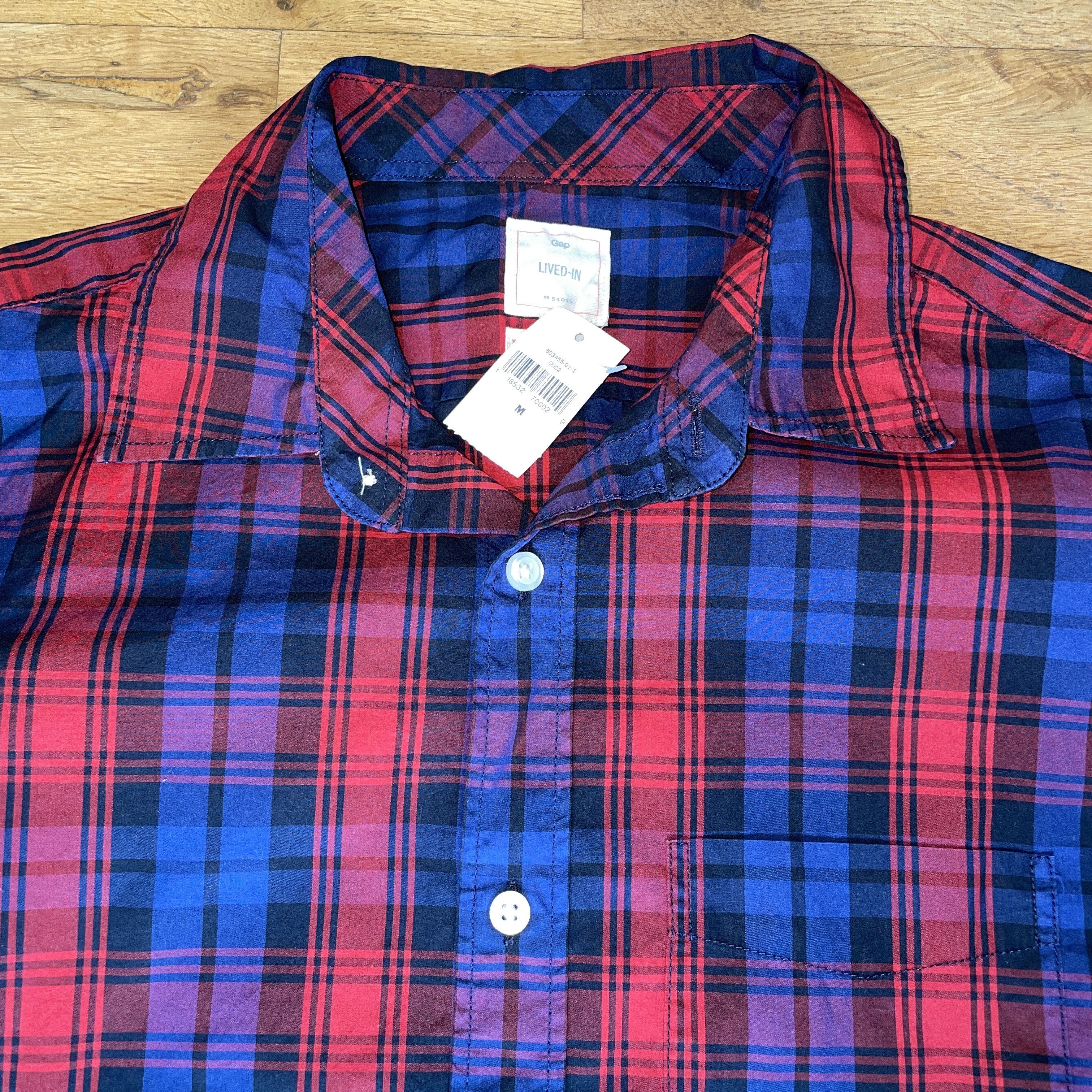 Gap Gap Men's Fashionable Shirt Check Cotton Size m-new-labels Size US M / EU 48-50 / 2 - 3 Thumbnail