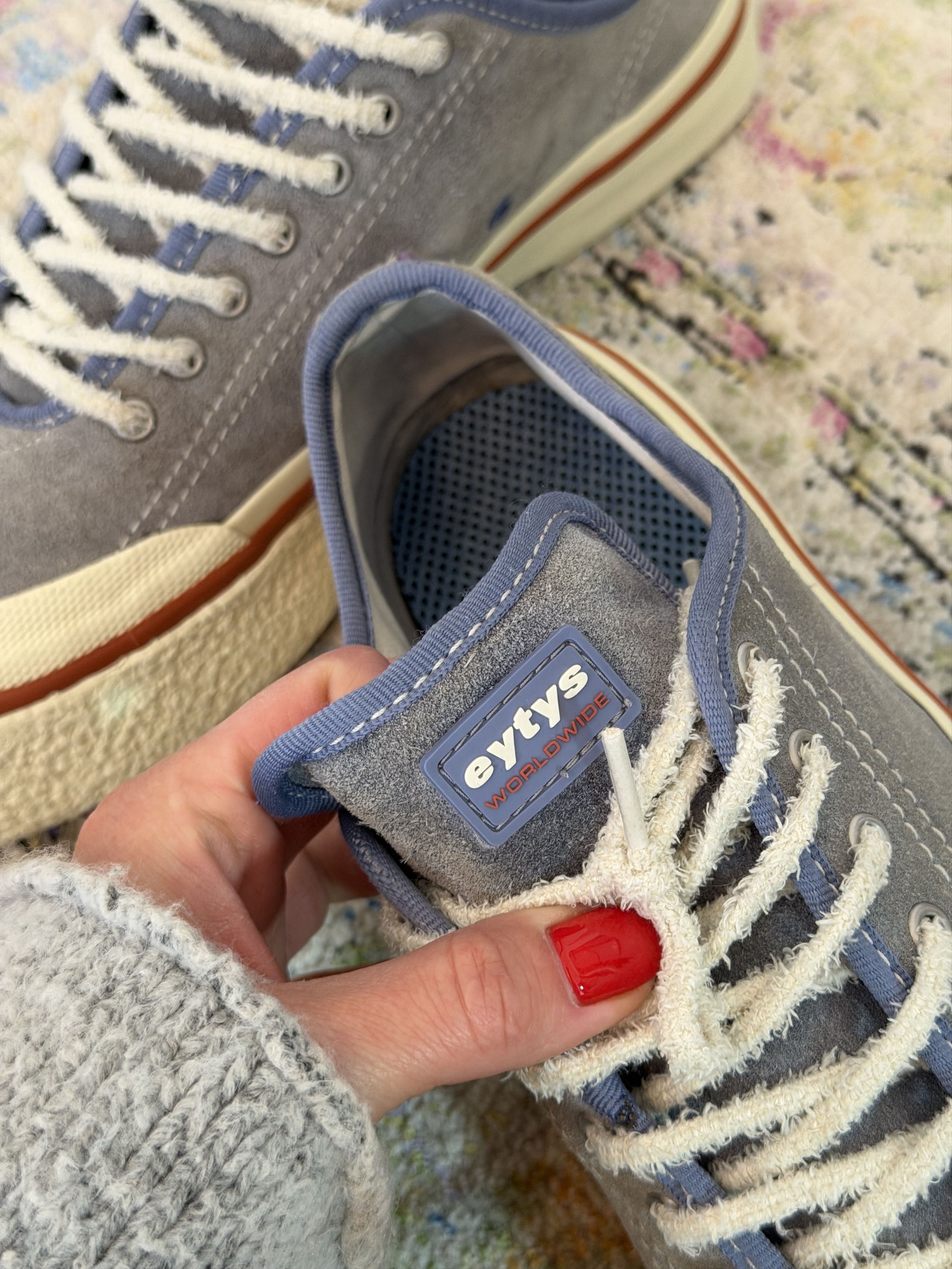 Eytys Eytys Laguna Blue Denim Sneakers Size US 12 / EU 45 - 7 Thumbnail