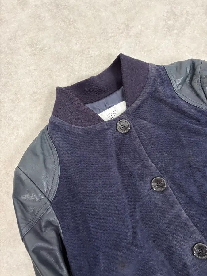 Gianfranco Ferre AW2011 Gianfranco Ferré Navy Suede & Black Leather Bomber Jacket Size S / US 4 / IT 40 - 5 Thumbnail