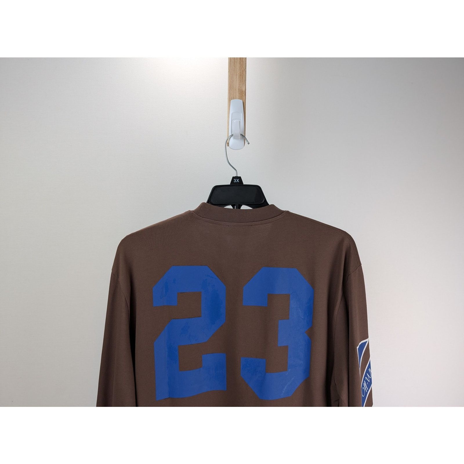 Off-White o1rshd1 23 Varsity Skate Long Sleeve Tee T-Shirt in Brown Size US XXL / EU 58 / 5 - 13 Thumbnail