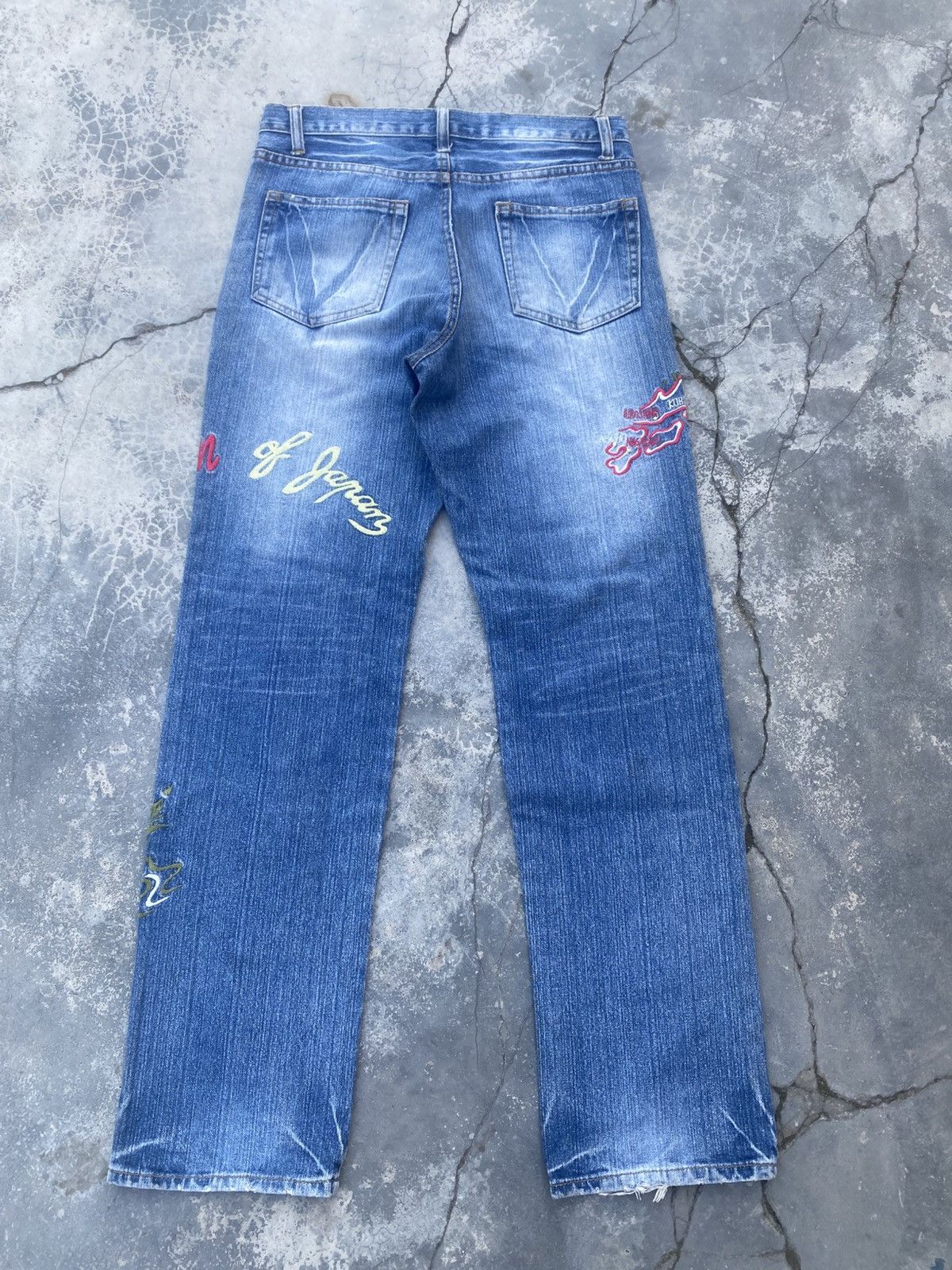 Japanese Brand Vintage VISION OF JAPAN Sukajan Jeans Size US 29 - 7 Thumbnail