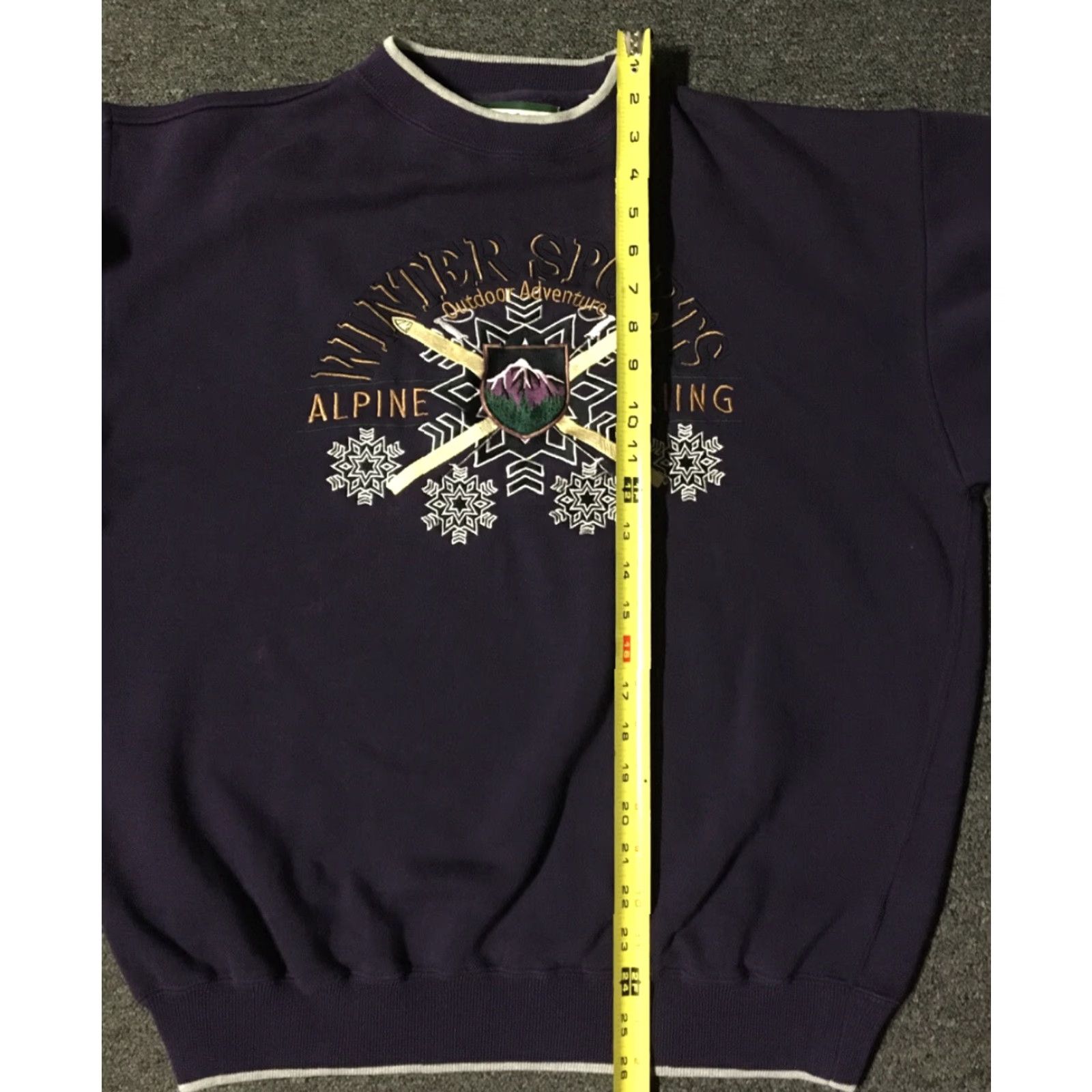 Vintage VINTAGE 90s Alpine Skiing Embroidered Sweatshirt M Winter Sports Snow Nature USA Purple Men Sz M Red Cliff Trading Co Sweatshirt Size US M / EU 48-50 / 2 - 7 Thumbnail