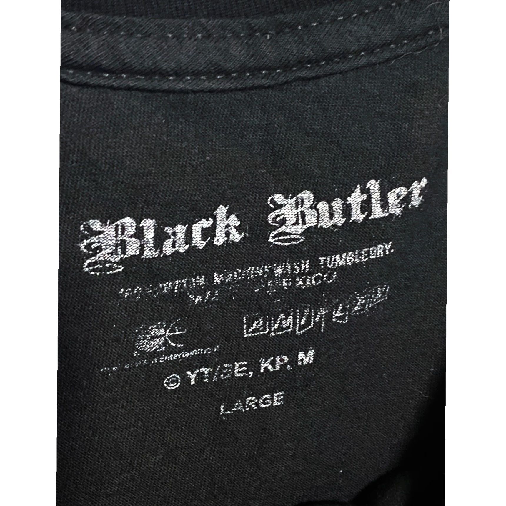 Vintage VTG Black Butler Chibi Sebastian Grell Black Shirt Juniors L Anime Y2K Grunge Ladies T-Shirt Size L / US 10 / IT 46 - 4 Thumbnail