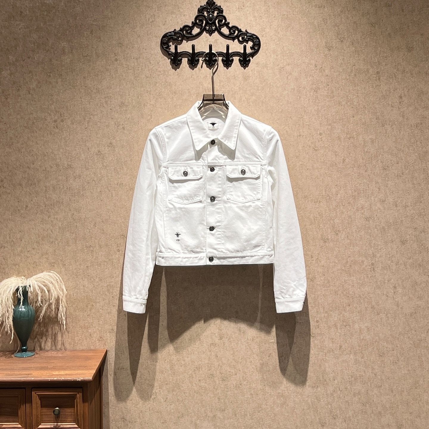 Dior Dior Bee Embroidery Denim Jacket Size 36 Size XS / US 0-2 / IT 36-38 - 1 Thumbnail