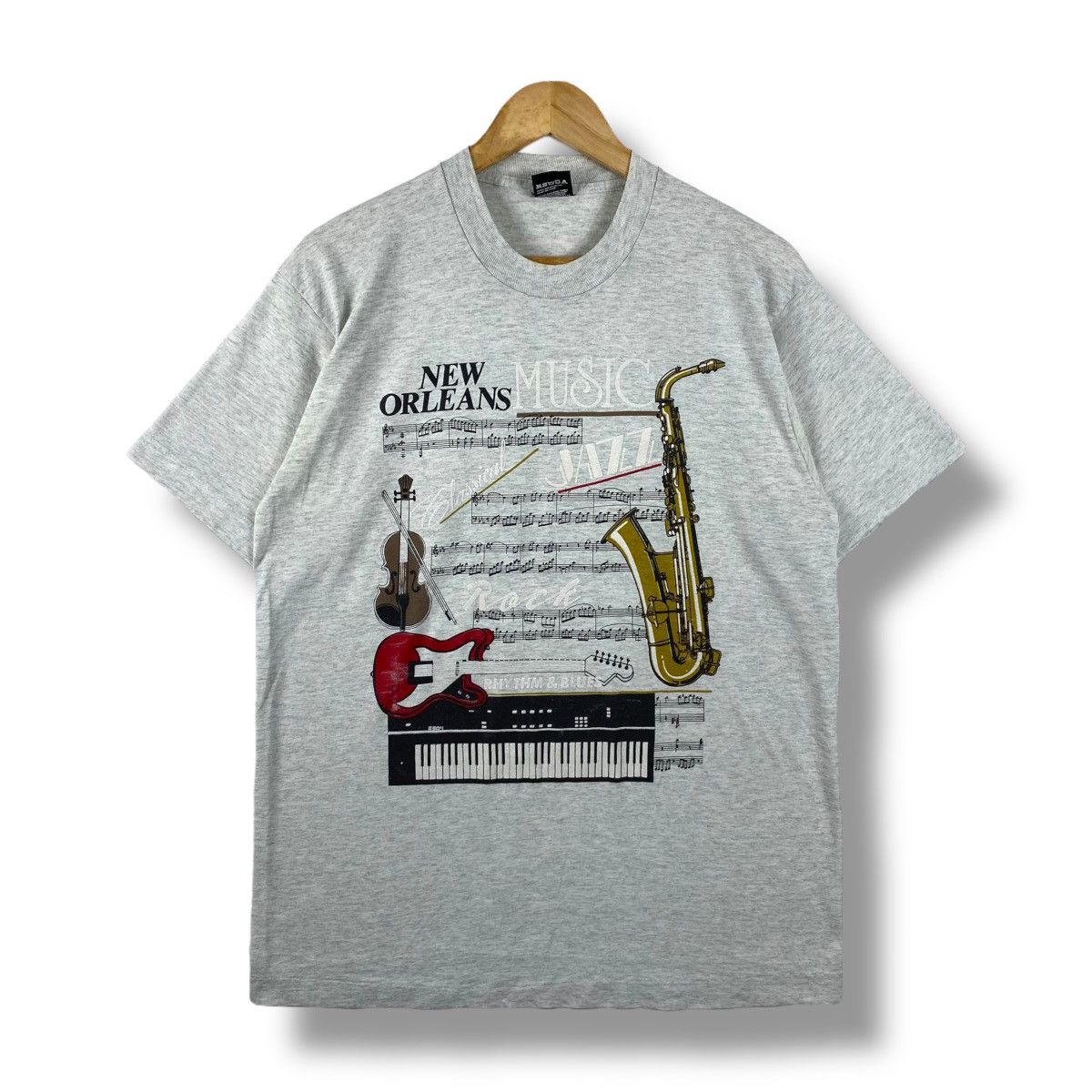 Vintage Vintage 90's NEW ORLEANS Music Classical Jazz Graphic Tee Size US L / EU 52-54 / 3 - 1 Thumbnail