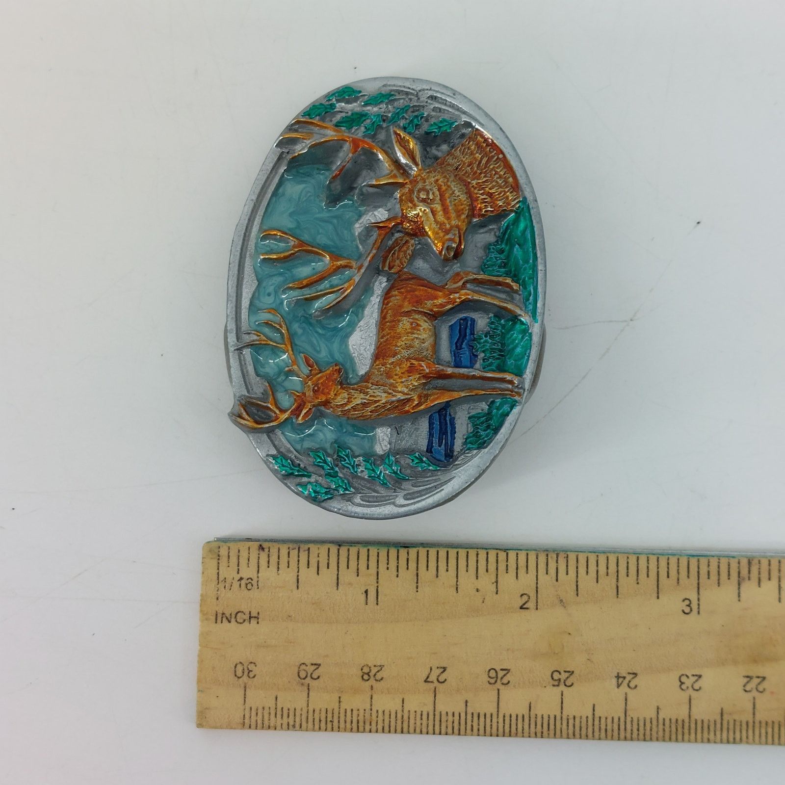 Other Vtg Hunting Dress Belt Buckle Buck Deer Stag Hunter Mountain Size ONE SIZE - 3 Thumbnail