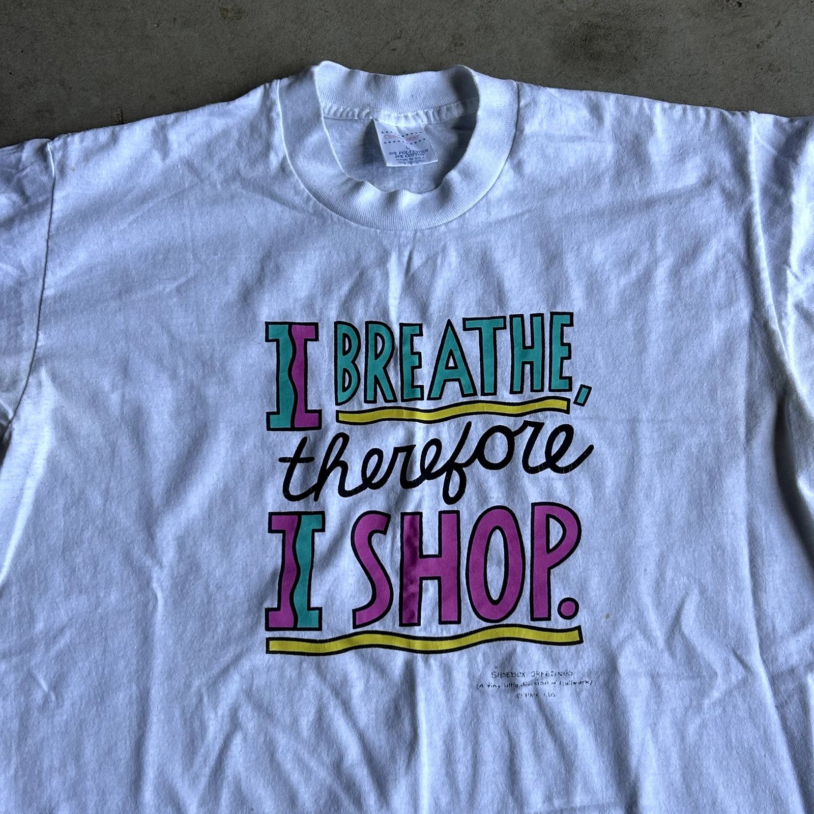 Vintage Vintage 90s Shopping T-Shirt Large Size US L / EU 52-54 / 3 - 2 Thumbnail