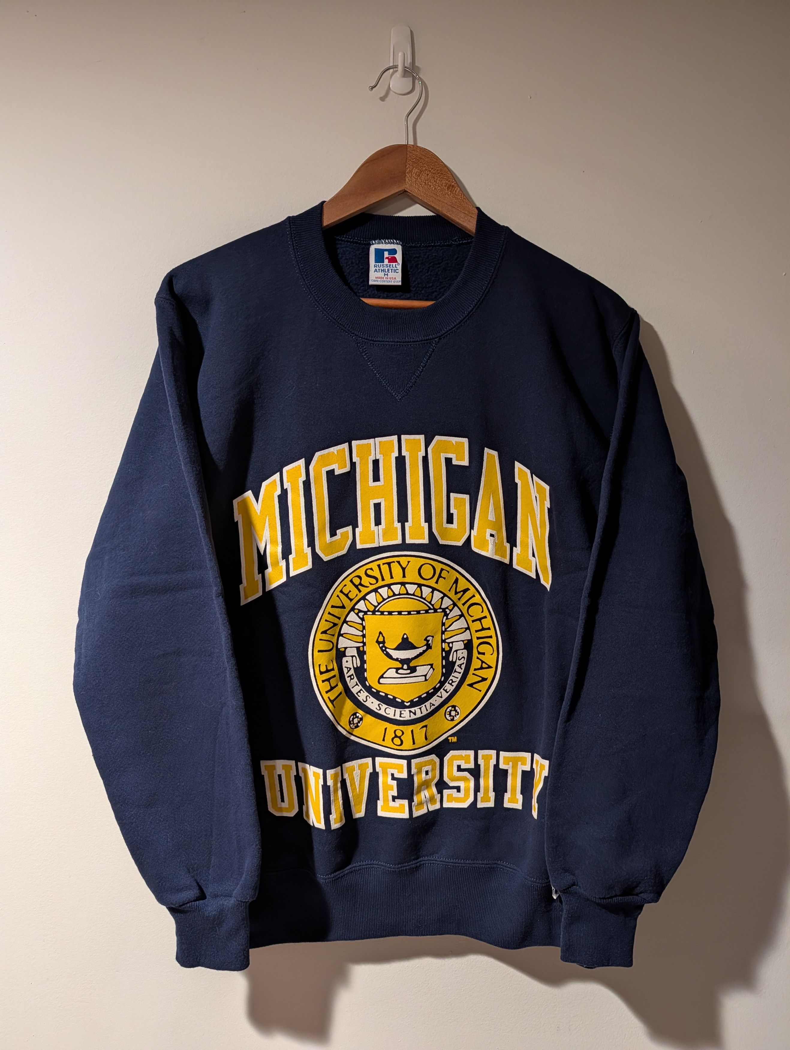 NCAA Vintage University Of Michigan Made USA Crewneck College Size US M / EU 48-50 / 2 - 1 Thumbnail