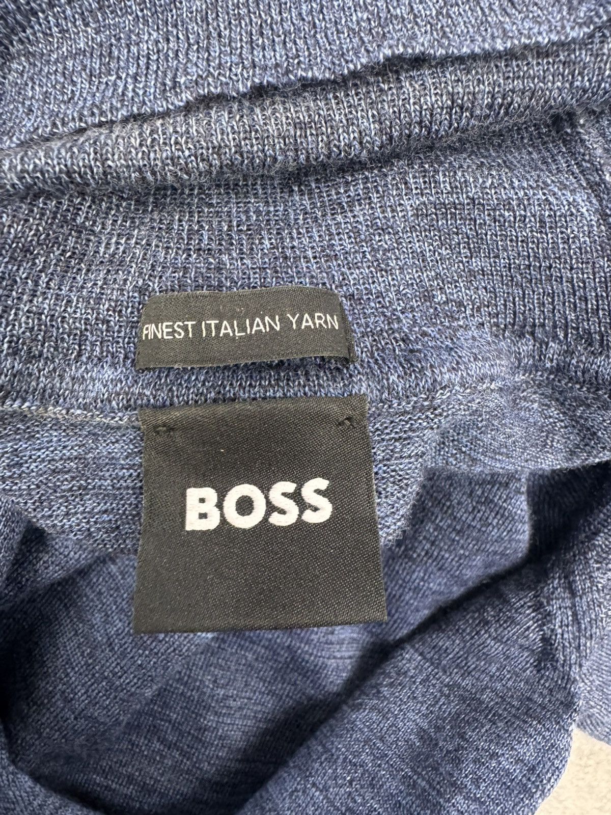 Hugo Boss Hugo Boss Men's Blue Wool Turtle neck Sweater Medium Size US M / EU 48-50 / 2 - 7 Thumbnail