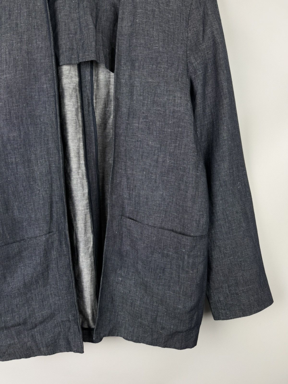 Cos Cos Avant-Garde Lagenlook Cotton / Linen Open Front Jacket Size XL / US 12-14 / IT 48-50 - 6 Thumbnail