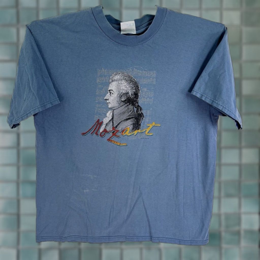 Hanes VINTAGE Hanes Woodstock Festival T-Shirt L Blue Graphic Print 90s Mens Size US L / EU 52-54 / 3 - 1 Thumbnail