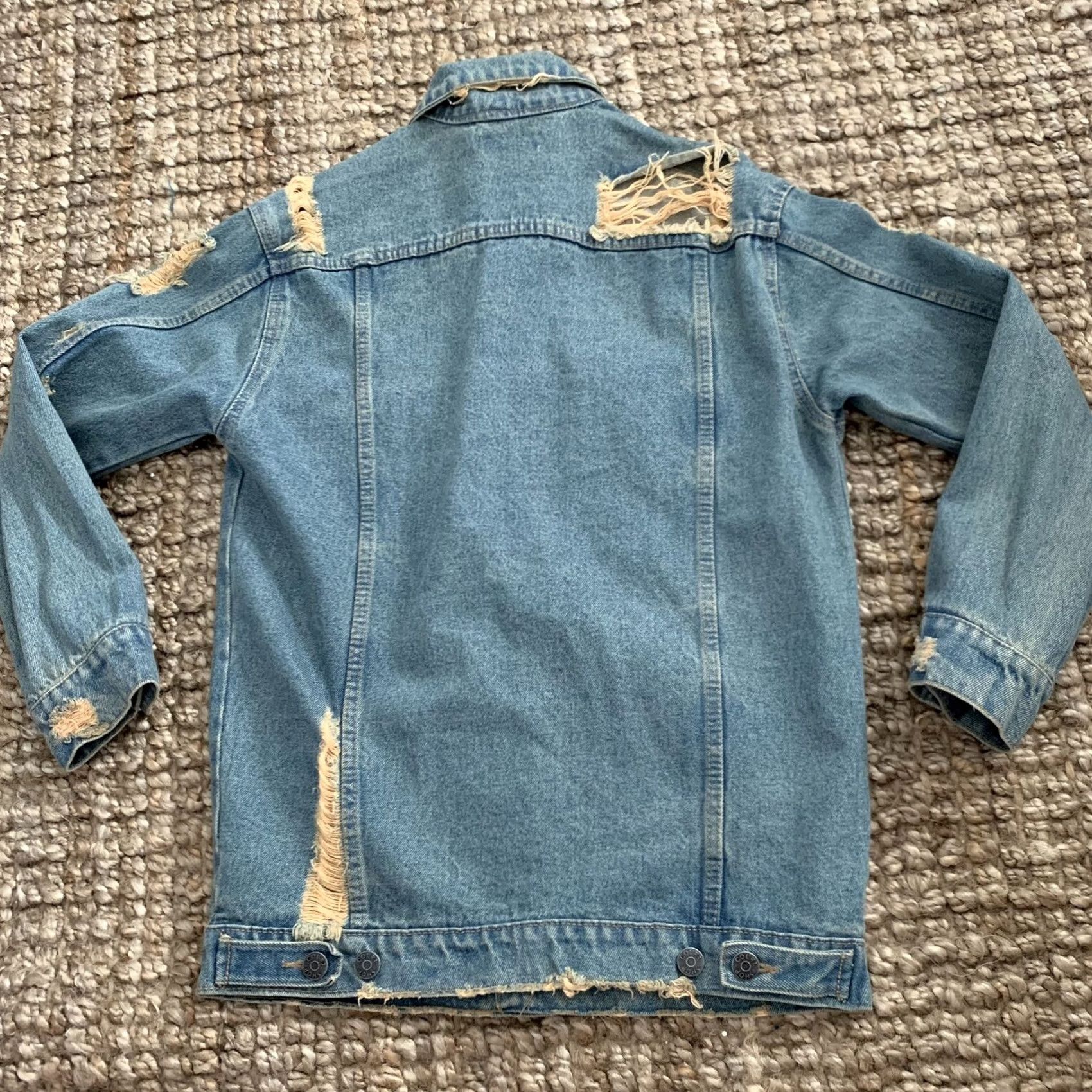 Bdg BDG Denim Jacket Womens Small Courtshop Distressed Blue Urban Outfitters Trucker 90s Size 28" / US 6 / IT 42 - 5 Thumbnail