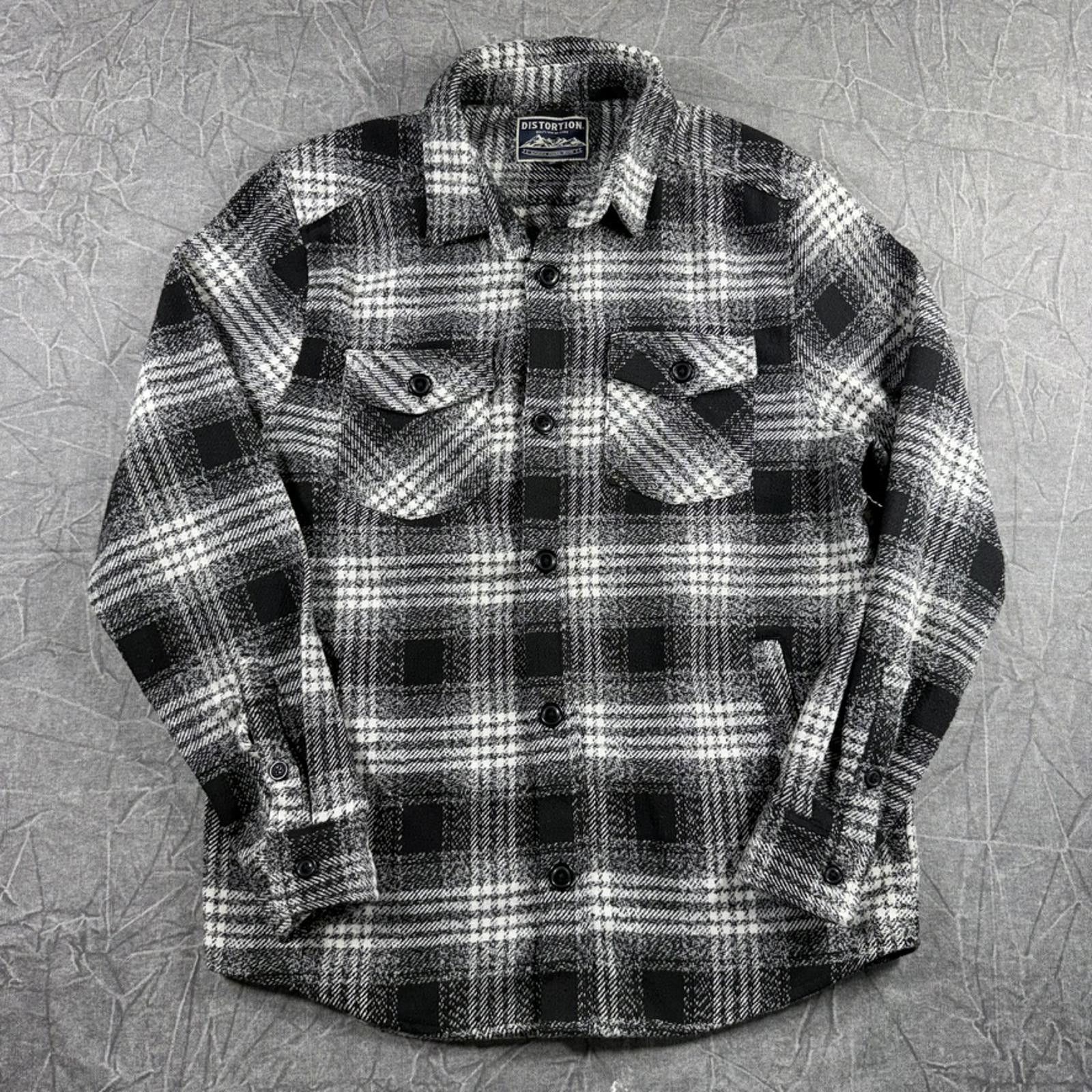 Other Distortion Jacket Men's L Black Button Up Flannel Size US L / EU 52-54 / 3 - 2 Thumbnail