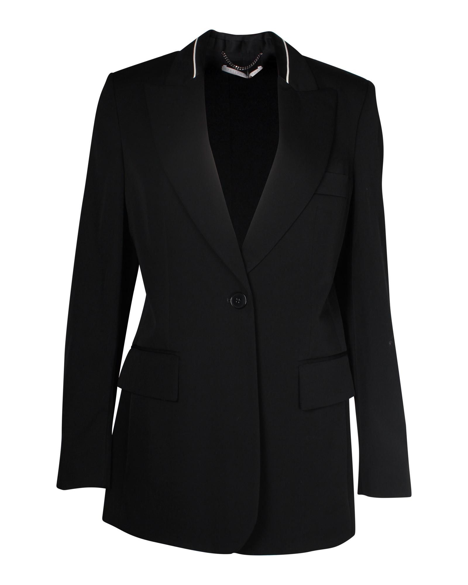 image of Stella Mccartney Classic Black Wool Blazer Jacket, Women's (Size XS)