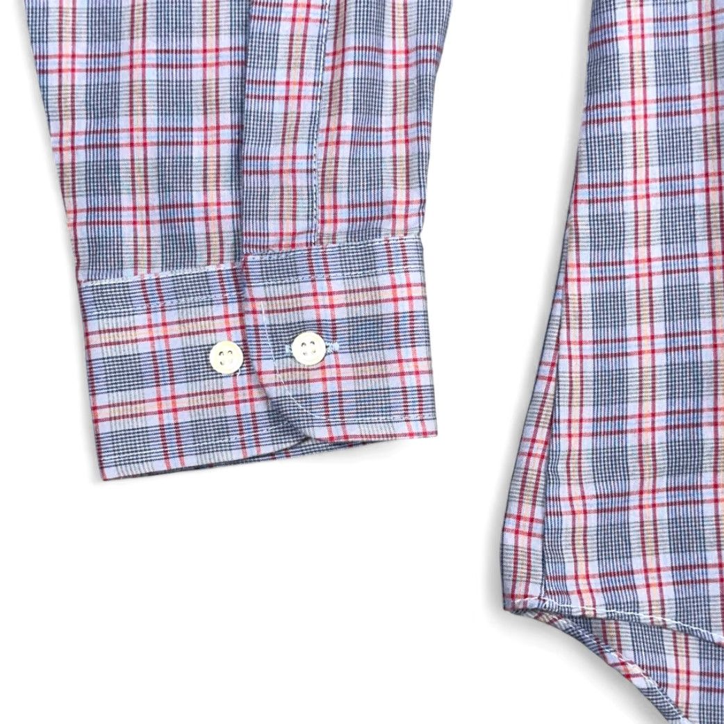 Enro VINTAGE Enro Sportswear Shirt Mens Small Purple Plaid 80s Cotton Blend Button-Up Long Sleeve Size US S / EU 44-46 / 1 - 6 Thumbnail