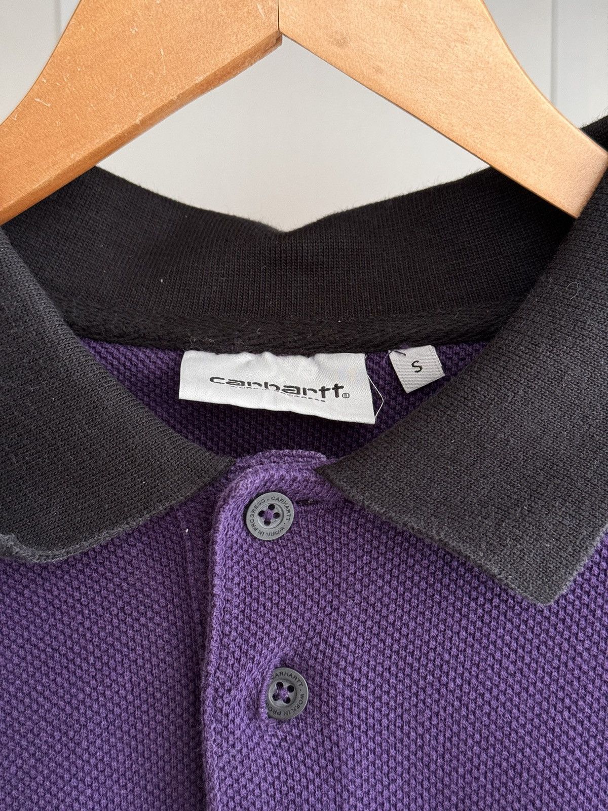 Carhartt × Carhartt Wip × Vintage Vintage Carhartt WIP Purple Heavyweight Vance Rugby Shirt Size US S / EU 44-46 / 1 - 5 Thumbnail
