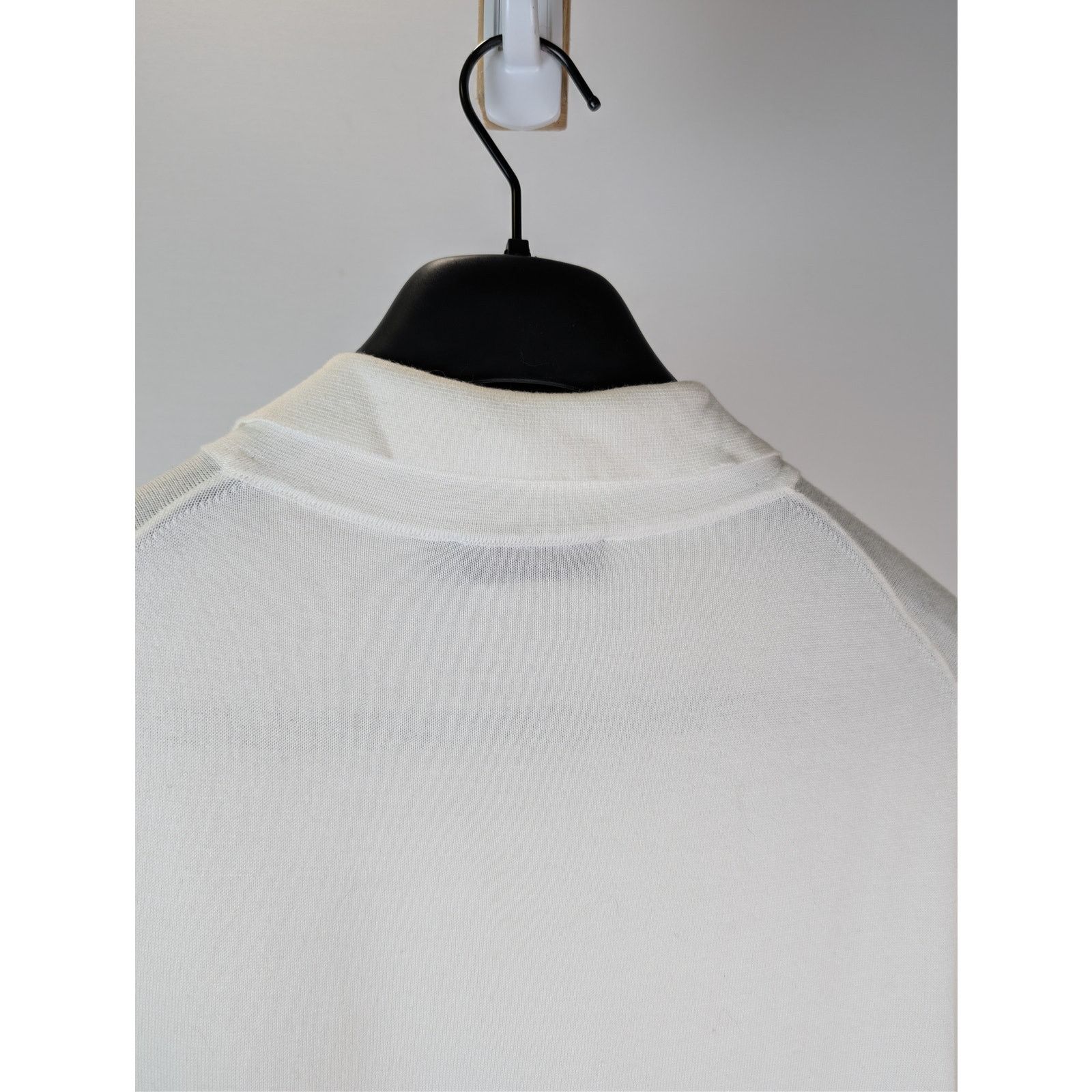 Brunello Cucinelli o1rshd1 CC20 Knited Polo Shirt in White Size US M / EU 48-50 / 2 - 15 Thumbnail