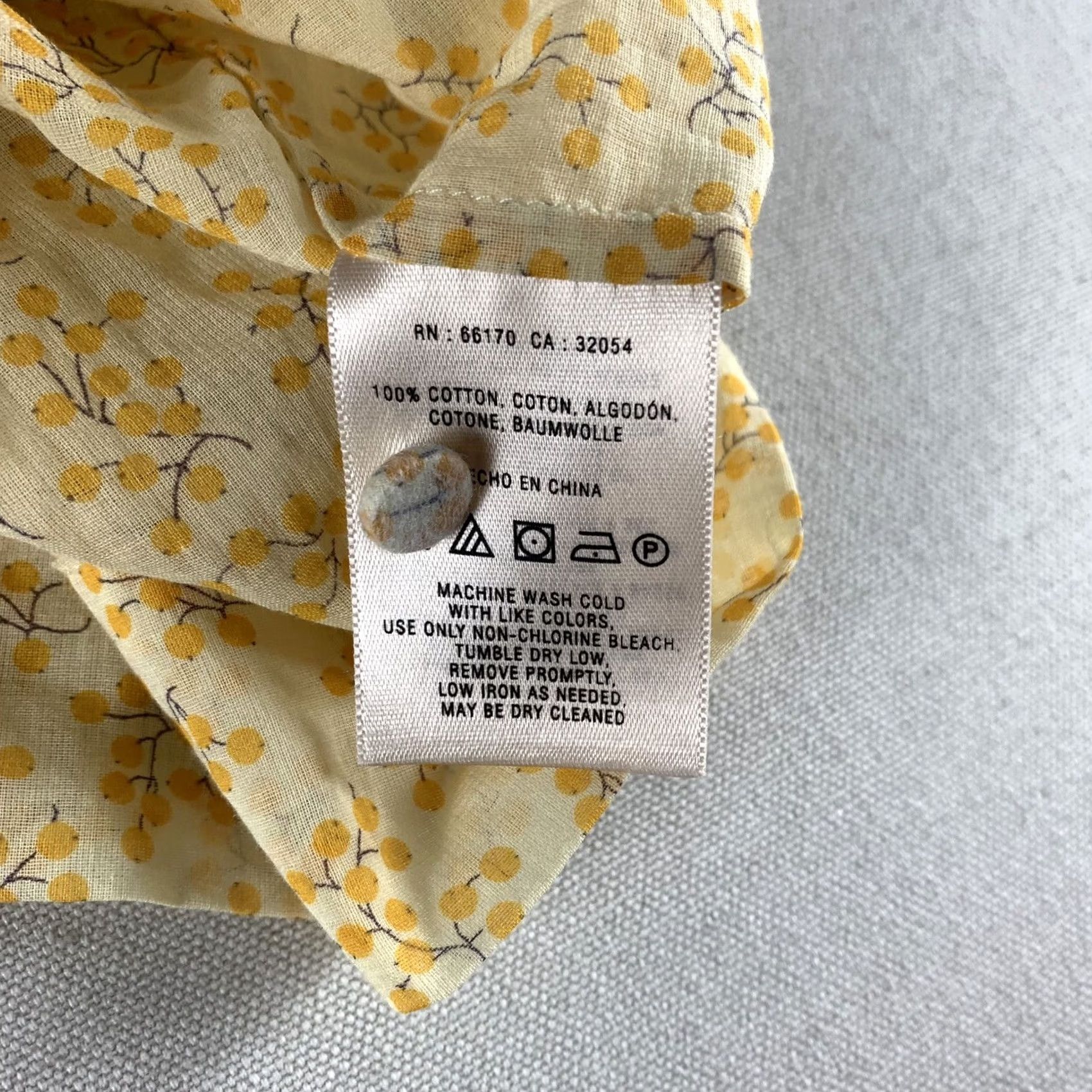 Vintage VINTAGE Meadow Rue BLOUSE Womens Size 2 YELLOW FLORAL BALLOON SLEEVE COLD SHOULDER Size XS / US 0-2 / IT 36-38 - 4 Thumbnail