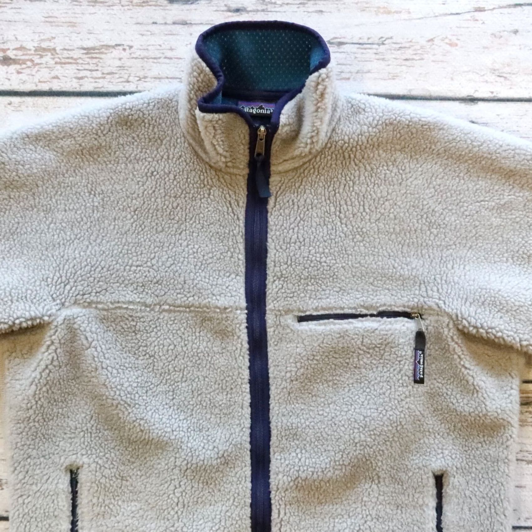 Patagonia VINTAGE Patagonia Deep Pile Fleece Made in USA L Gray Men's Sweater Zip Size US L / EU 52-54 / 3 - 2 Thumbnail