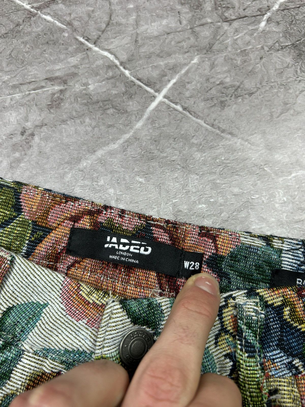 Jaded London × Vintage Jaded London Floral Boyfriend Pants Wide Leg Woven y2k Size 28" / US 6 / IT 42 - 5 Thumbnail