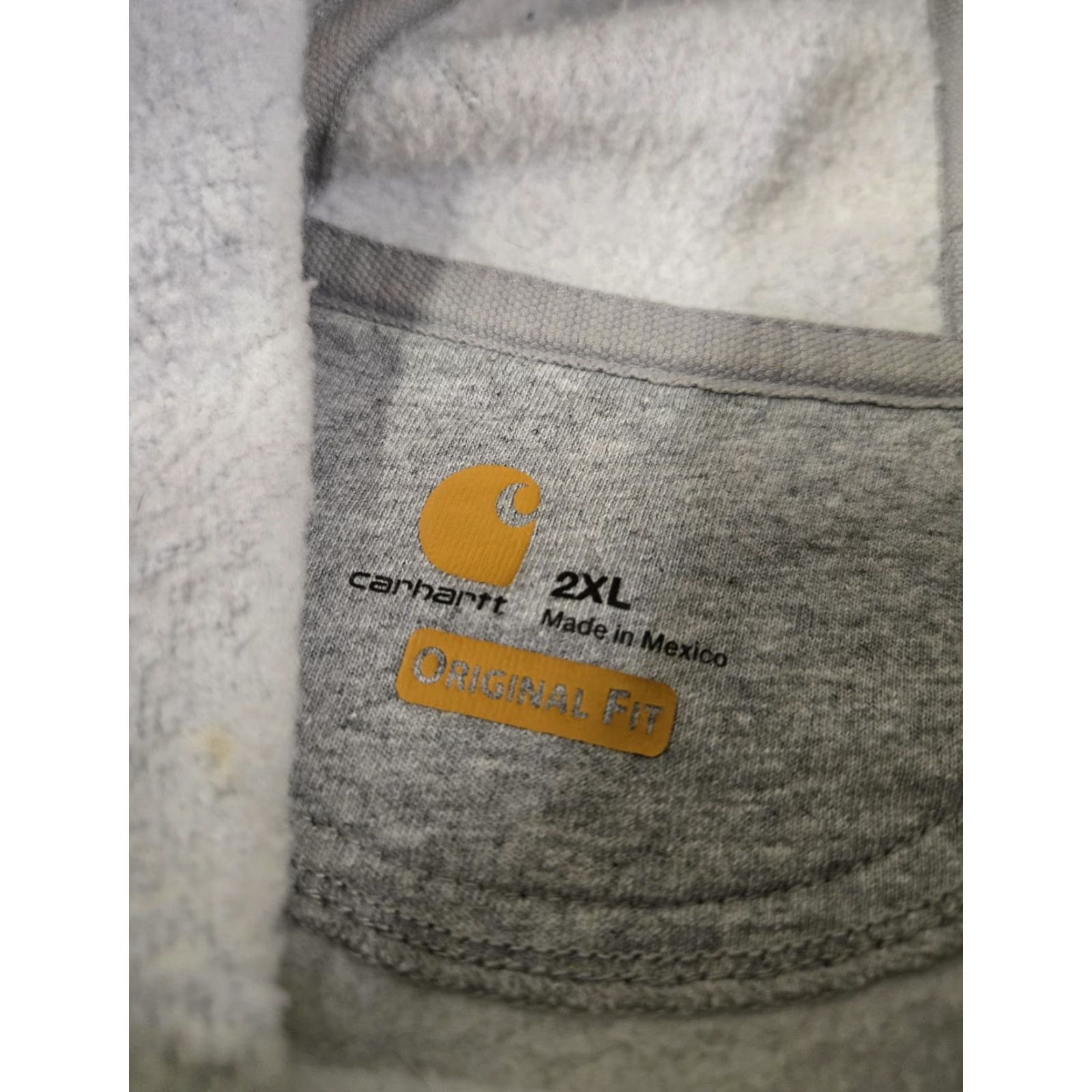 Carhartt VINTAGE Carhartt Hoodie Mens 2XL Gray Original Fit Logo Sleeve Graphic Pullover Fleece Size US XXL / EU 58 / 5 - 6 Thumbnail
