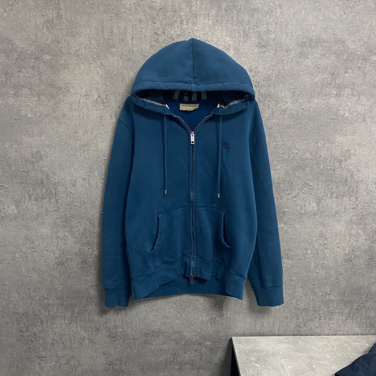 Burberry Blue Burberry zip hoodie Size US L / EU 52-54 / 3 - 1 Thumbnail