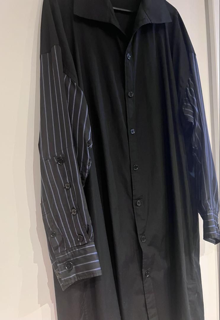 Yohji Yamamoto Yohji Yamamoto Pour Homme Striped Sleeve Shirt Size US S / EU 44-46 / 1 - 2 Thumbnail