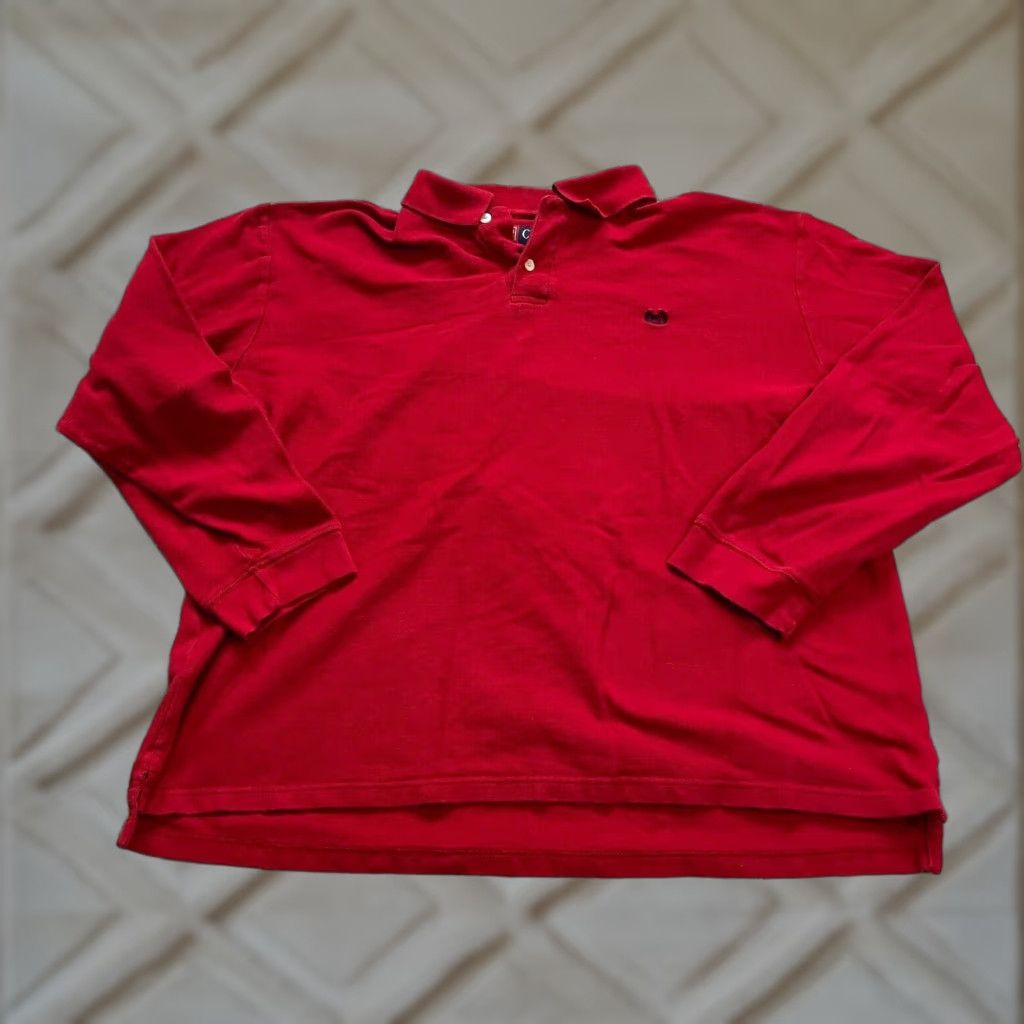 Chaps Chaps Polo Shirt Mens XL Red Long Sleeve Cotton Collared Golf Outdoor Casual Top Size US XL / EU 56 / 4 - 1 Thumbnail