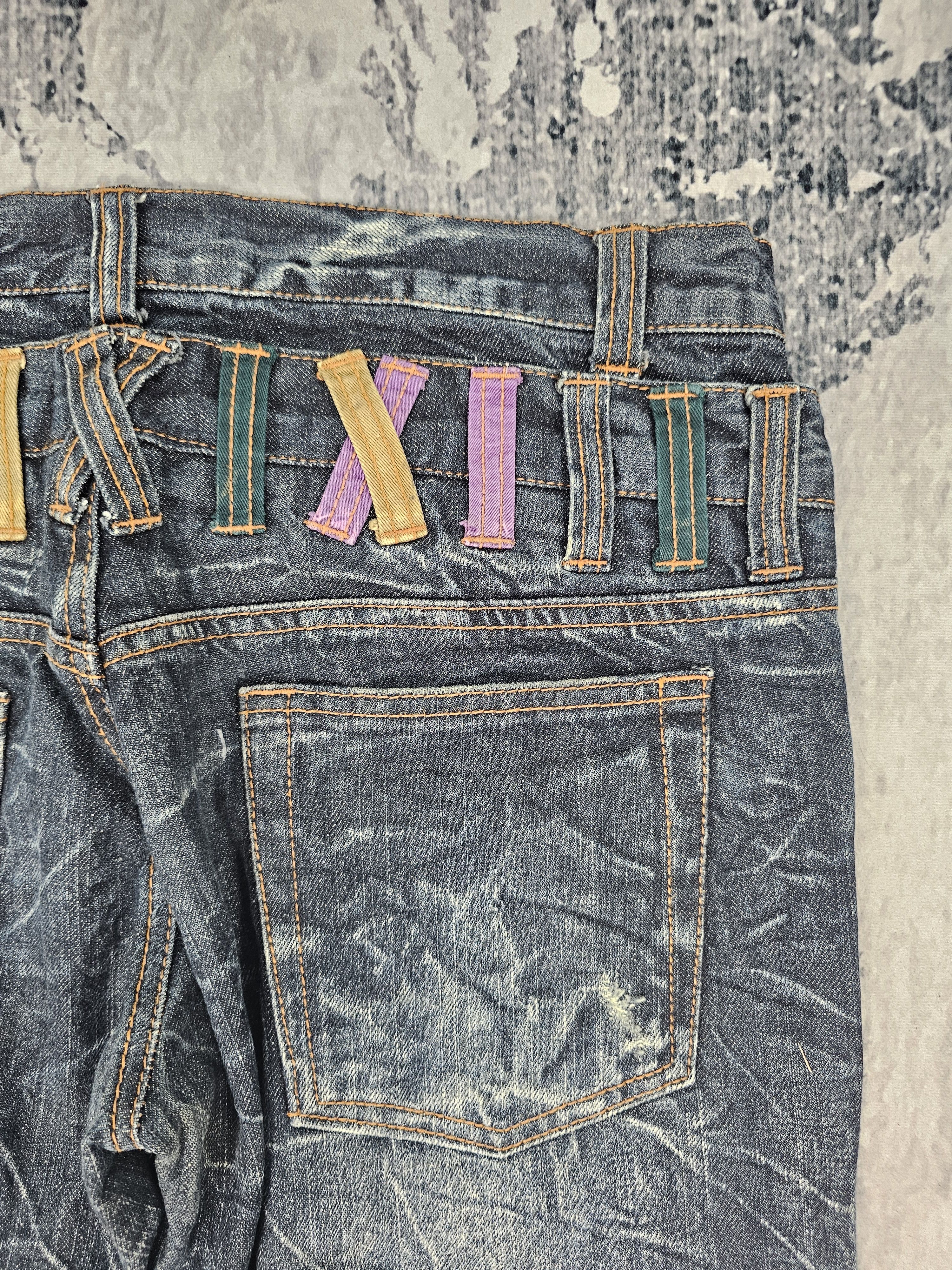 Japanese Brand NYLAUS CLOTHING Double Waist Punk Jeans JB0247 Size 32x31 Size US 32 / EU 48 - 4 Thumbnail