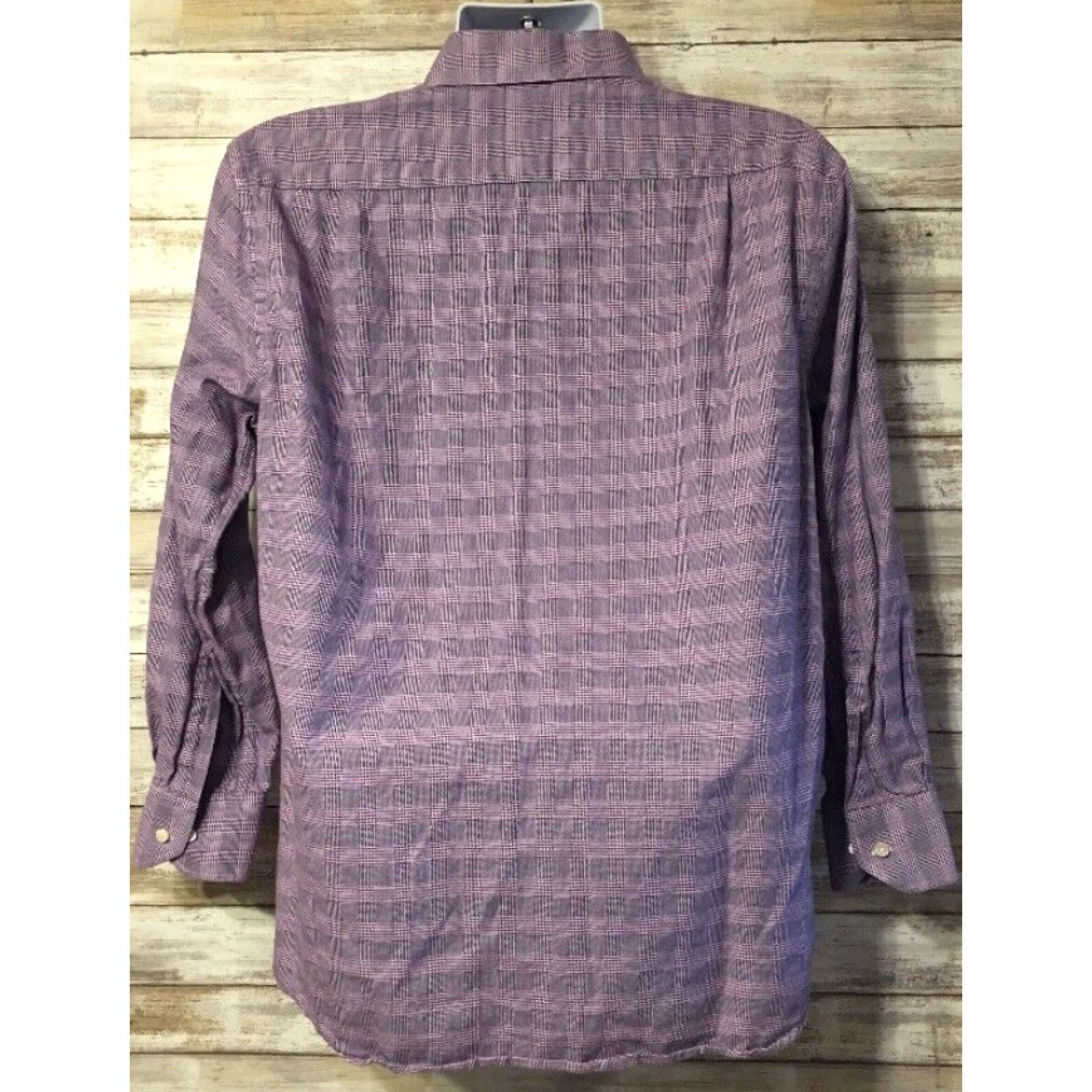 Tommy Bahama Tommy Bahama Shirt Plaid 100% Cotton Button-Down Dress Shirt Mens Size 16 32-33 Purple Size US L / EU 52-54 / 3 - 4 Thumbnail