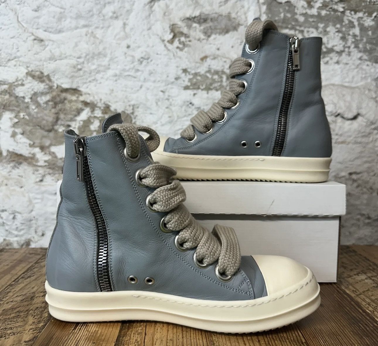 Rick Owens Rick Owens Jumbo lace High Dusty Blue Milk Size US 7 / EU 40 - 2 Thumbnail