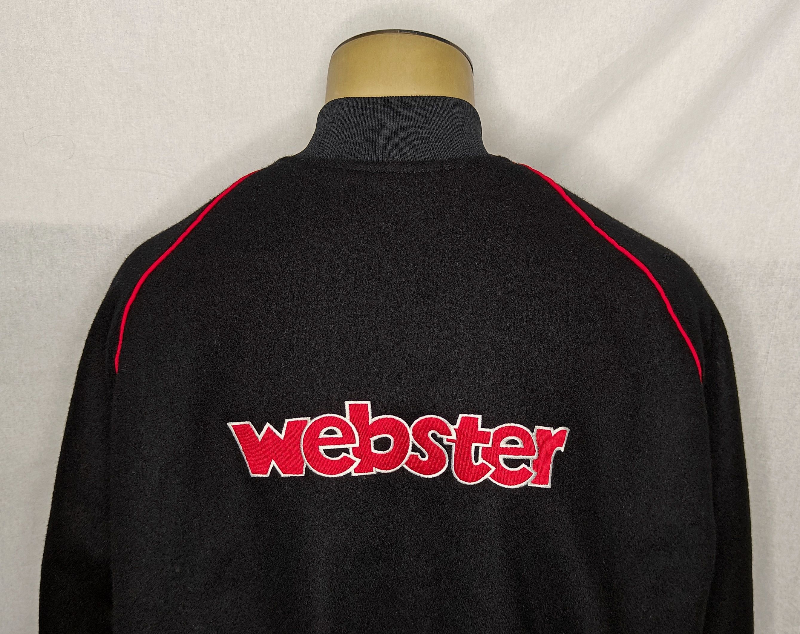 Vintage Vtg 80s Webster Tv Show USA wool & satin bomber jacket Size US XL / EU 56 / 4 - 3 Thumbnail