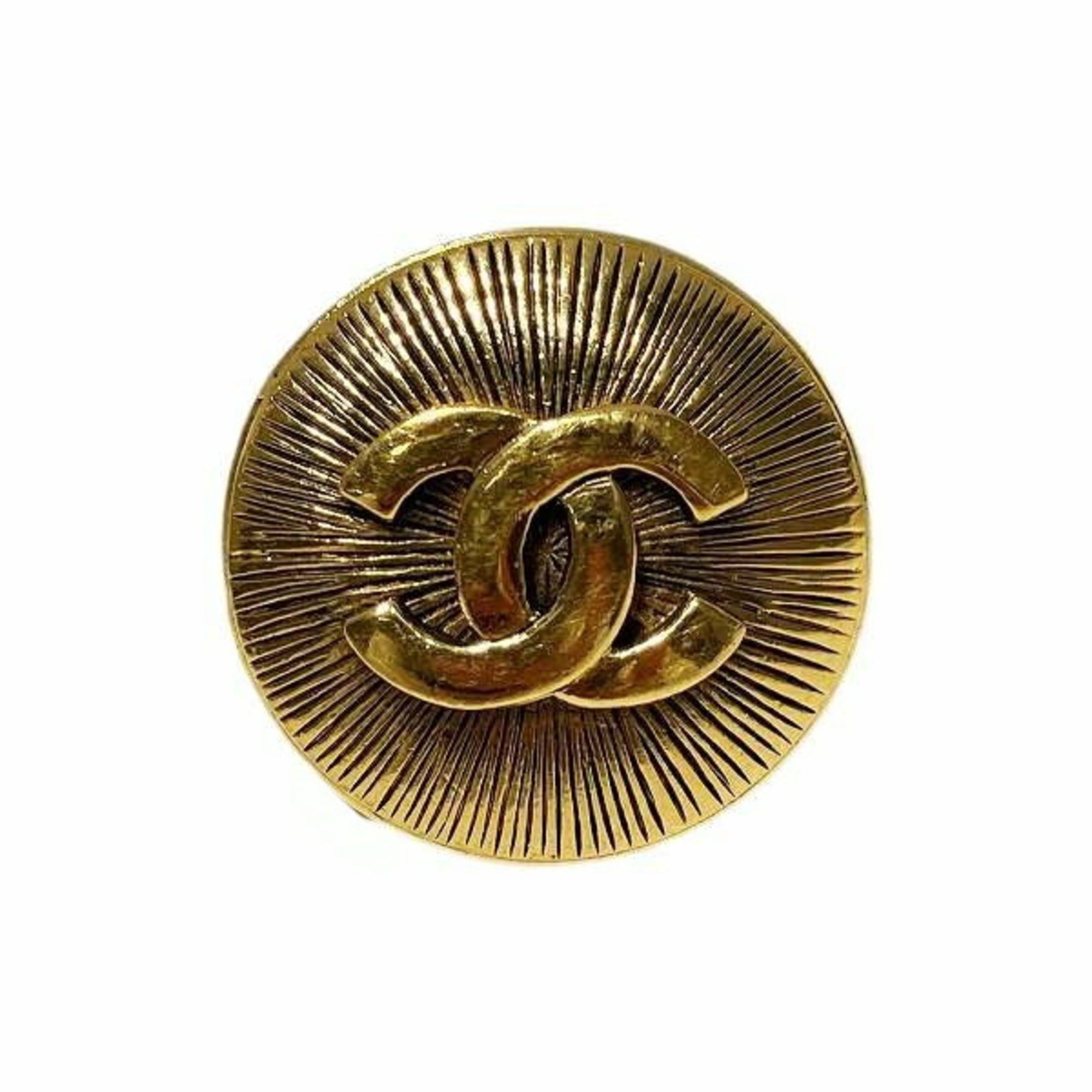 image of Chanel Cocomark Vintage 1136 Brand Accessories Brooch Men's Women's in Gold