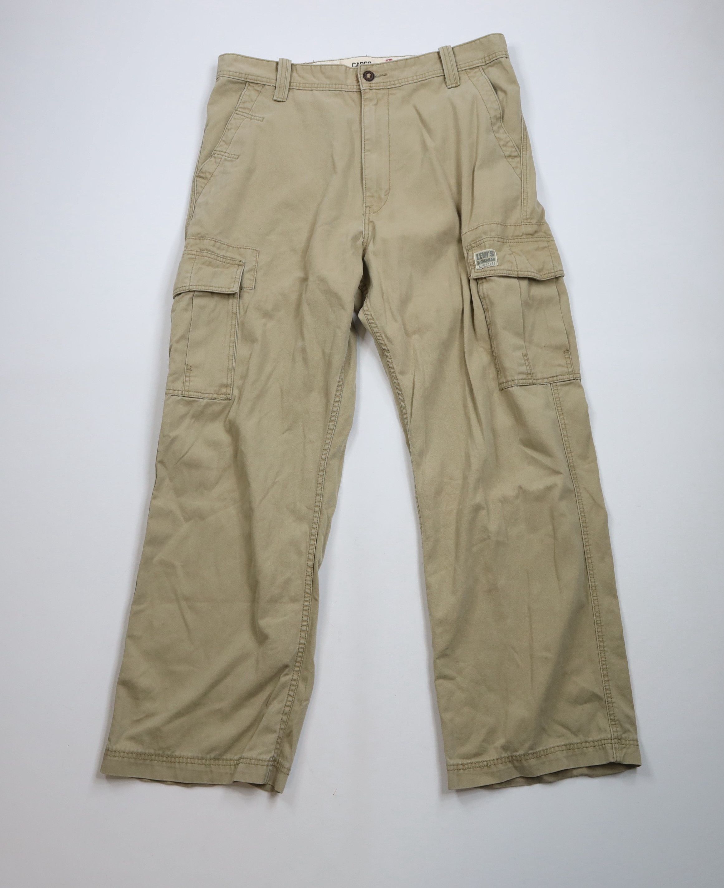 Levi's × Vintage Vintage Y2K Levis Fit Baggy Straight Wide Leg Cargo Pants Size US 36 / EU 52 - 1 Thumbnail